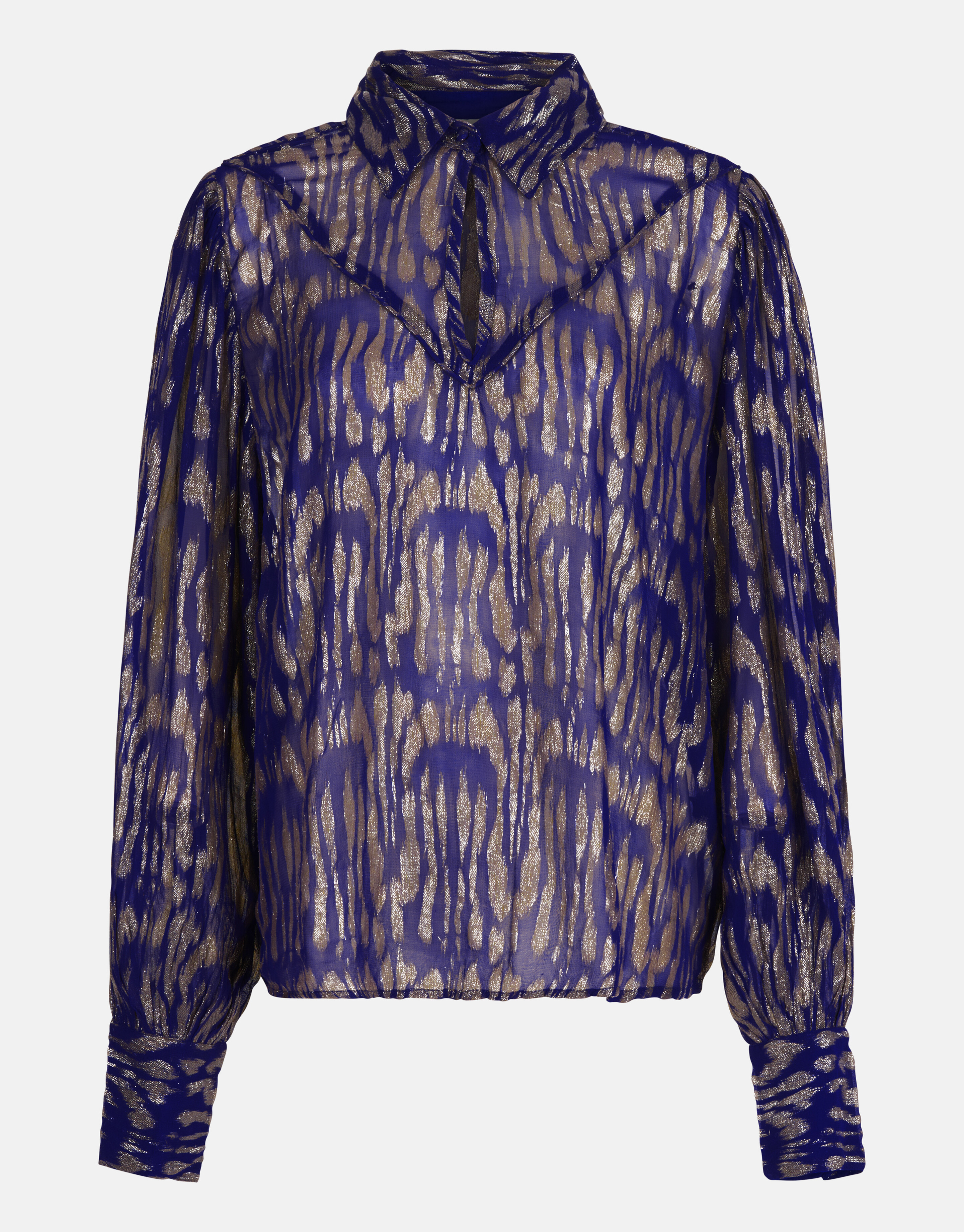 Jacquard Lurex Blouse Paars SHOEBY WOMEN