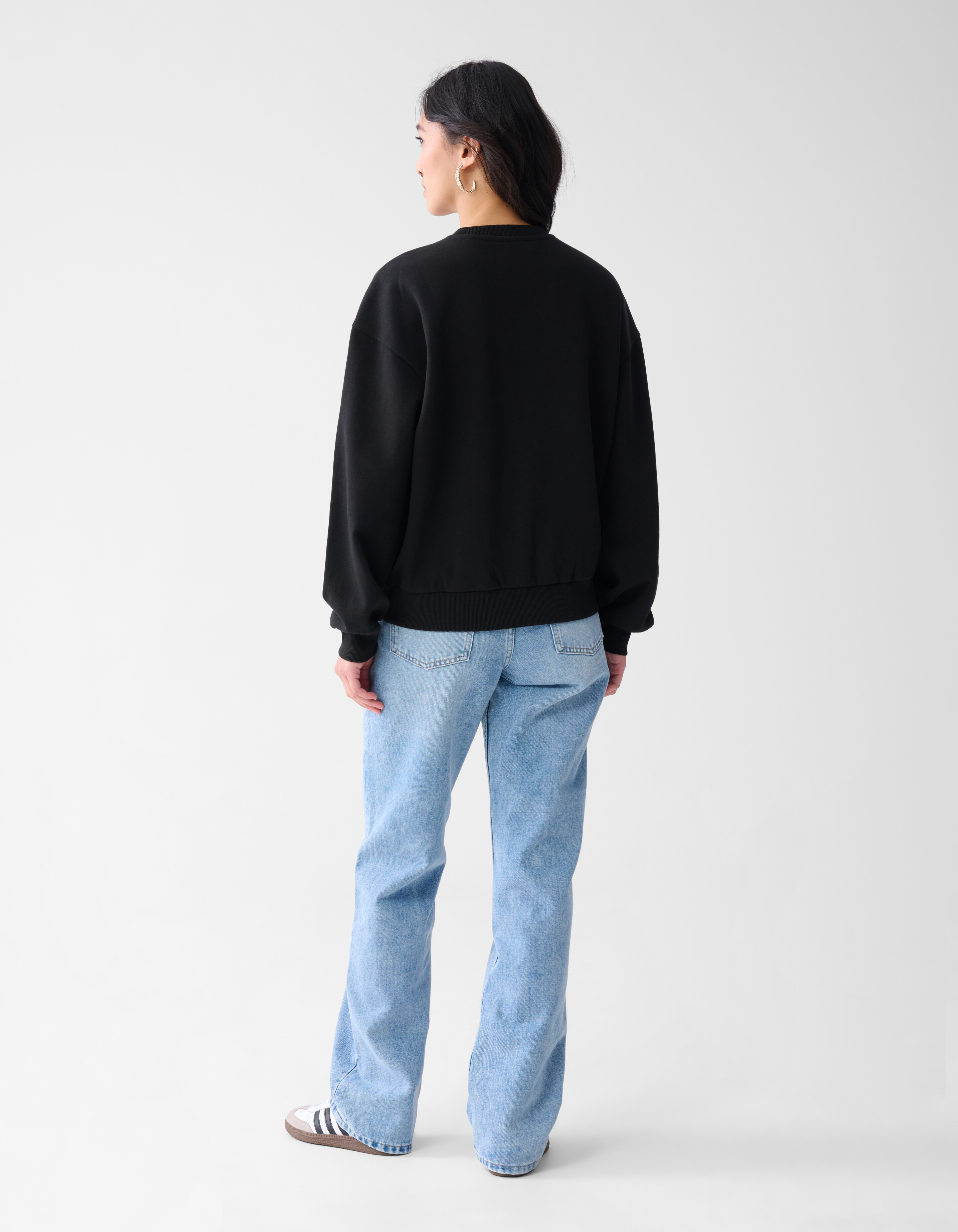 Denim Patch Sweater Zwart SHOEBY WOMEN