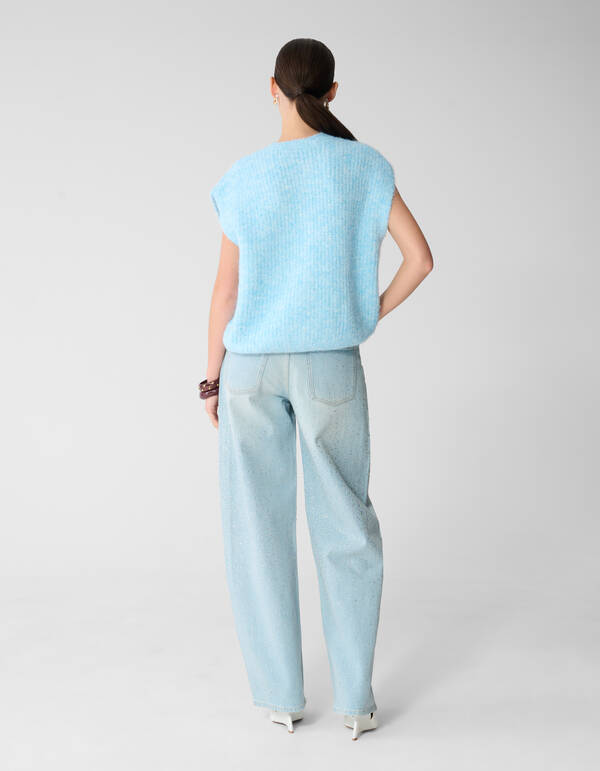 Strass Waterfall Barrel Fit Jeans Bleached SHOEBY WOMEN