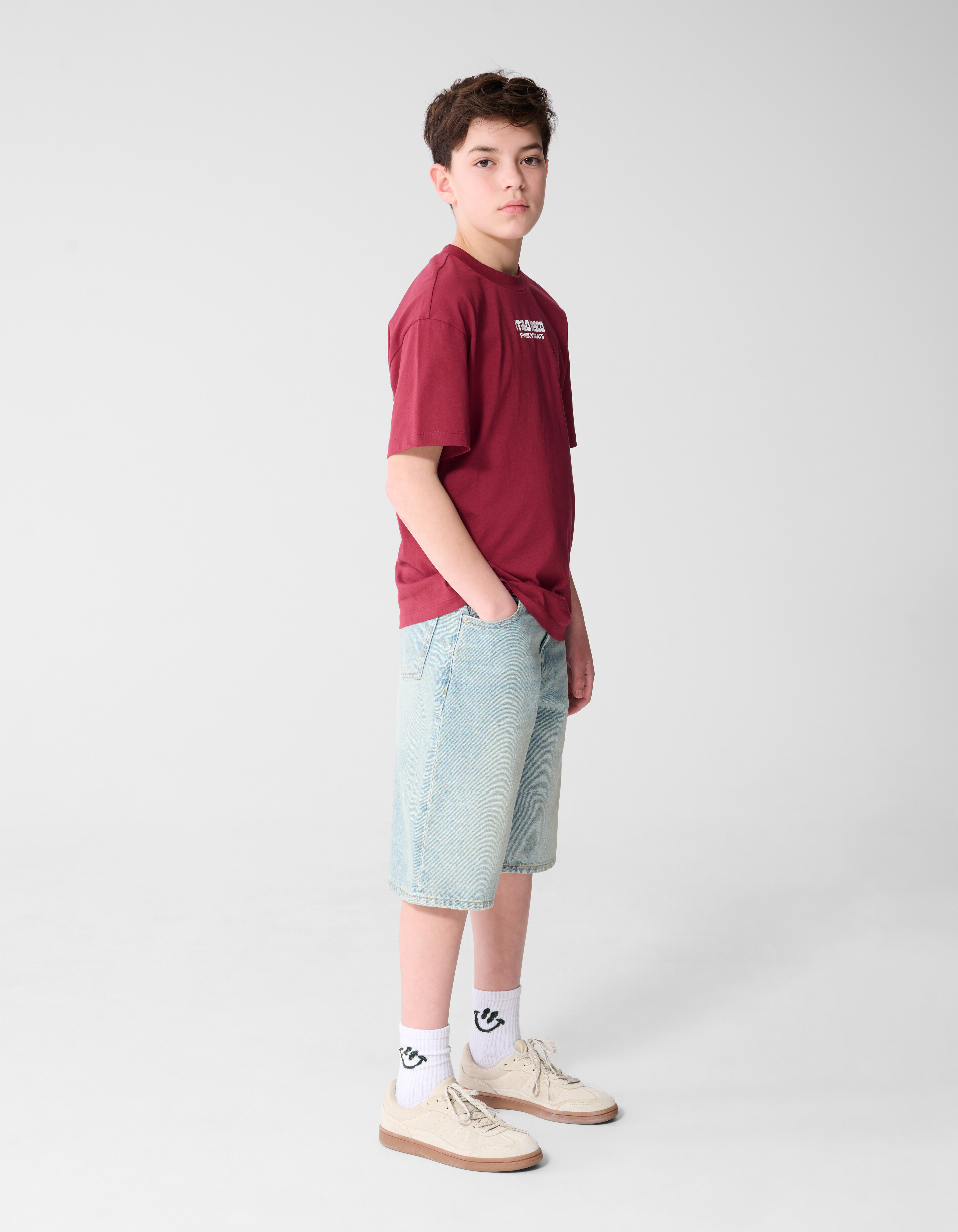 Disco Artwork T-shirt Donkerrood SHOEBY BOYS