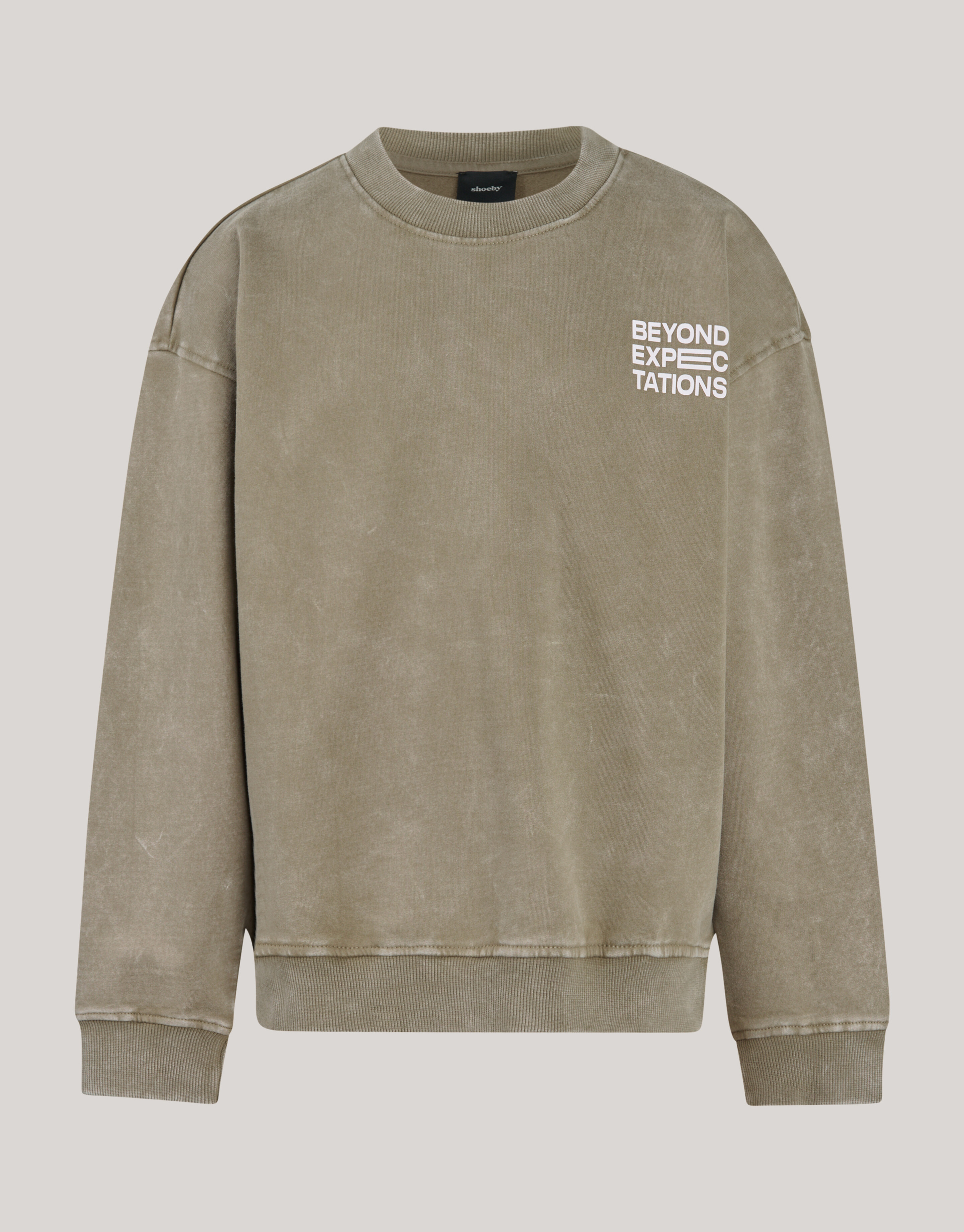 Washed Artwork Sweater Khaki SHOEBY BOYS
