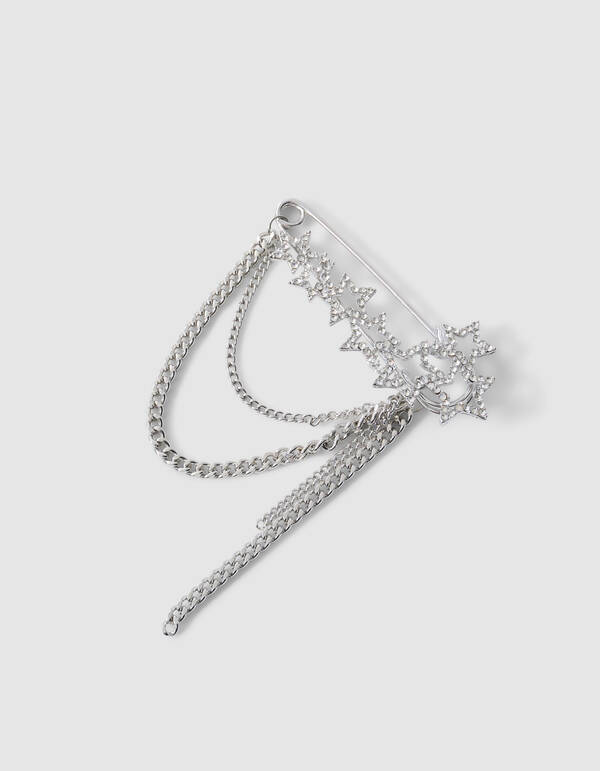 Star Chain Broche Zilver SHOEBY ACCESSOIRES