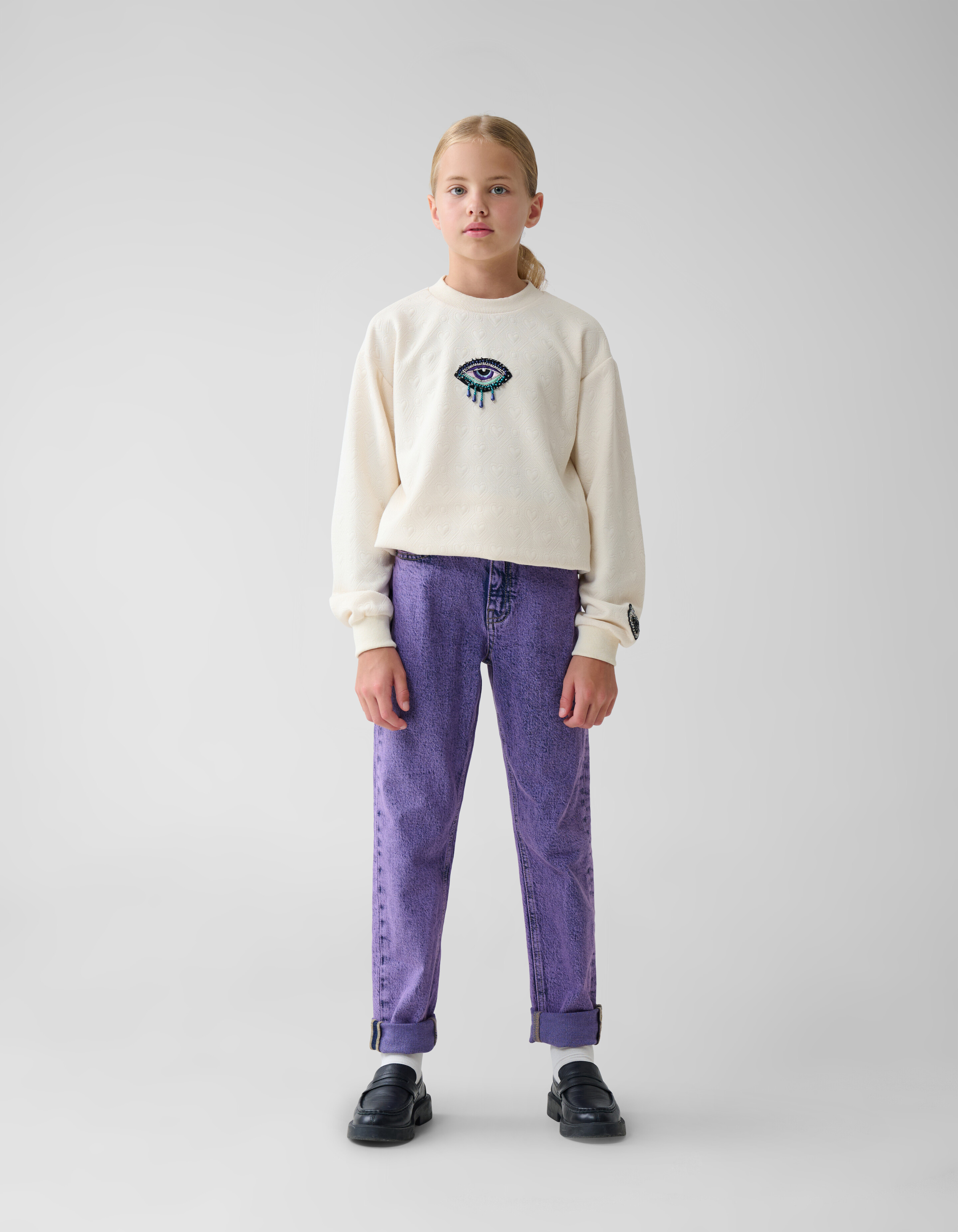 Tapered Fit Jeans Washed Paars SHOEBY GIRLS