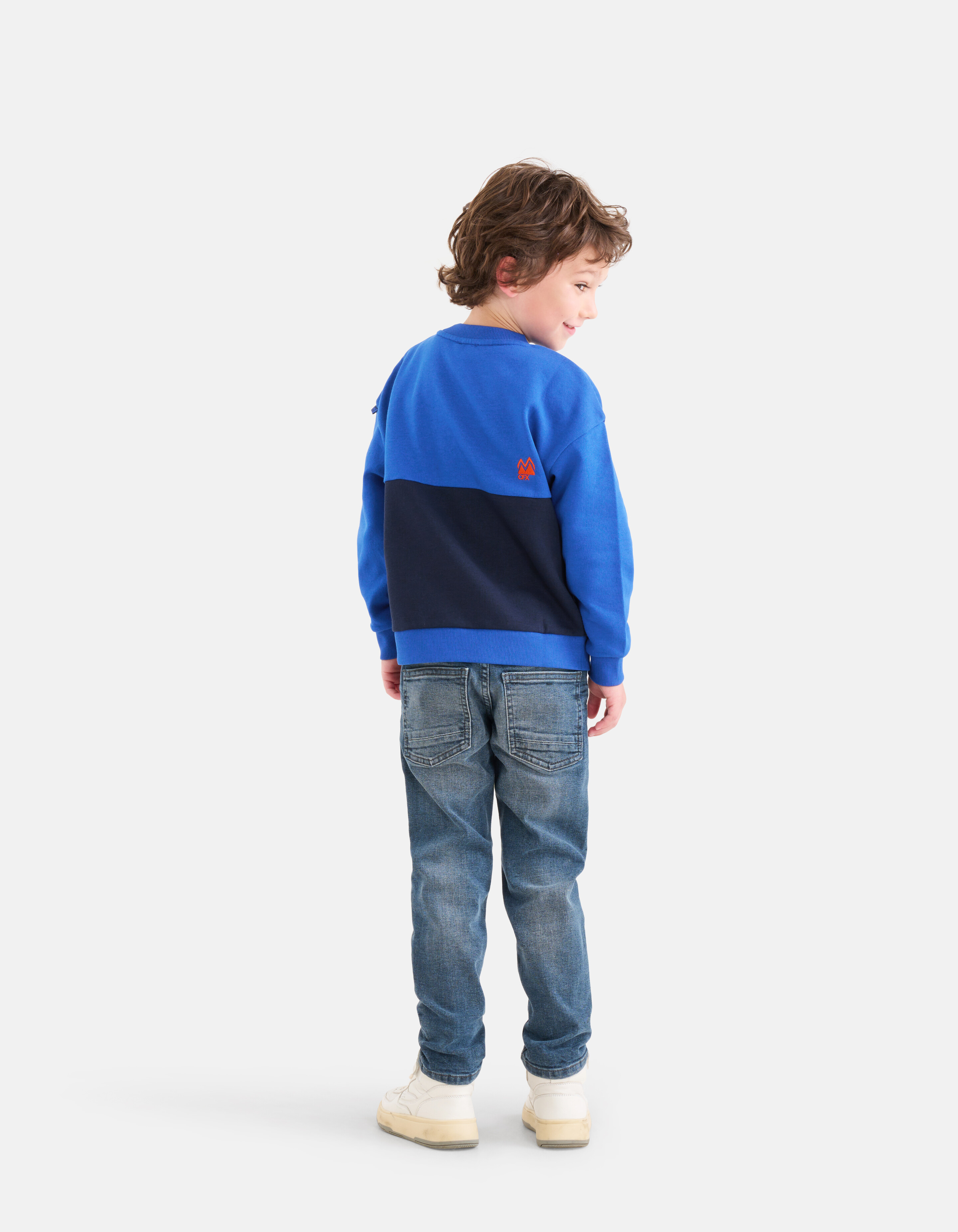 Zipper Sweater Blauw SHOEBY BOYS