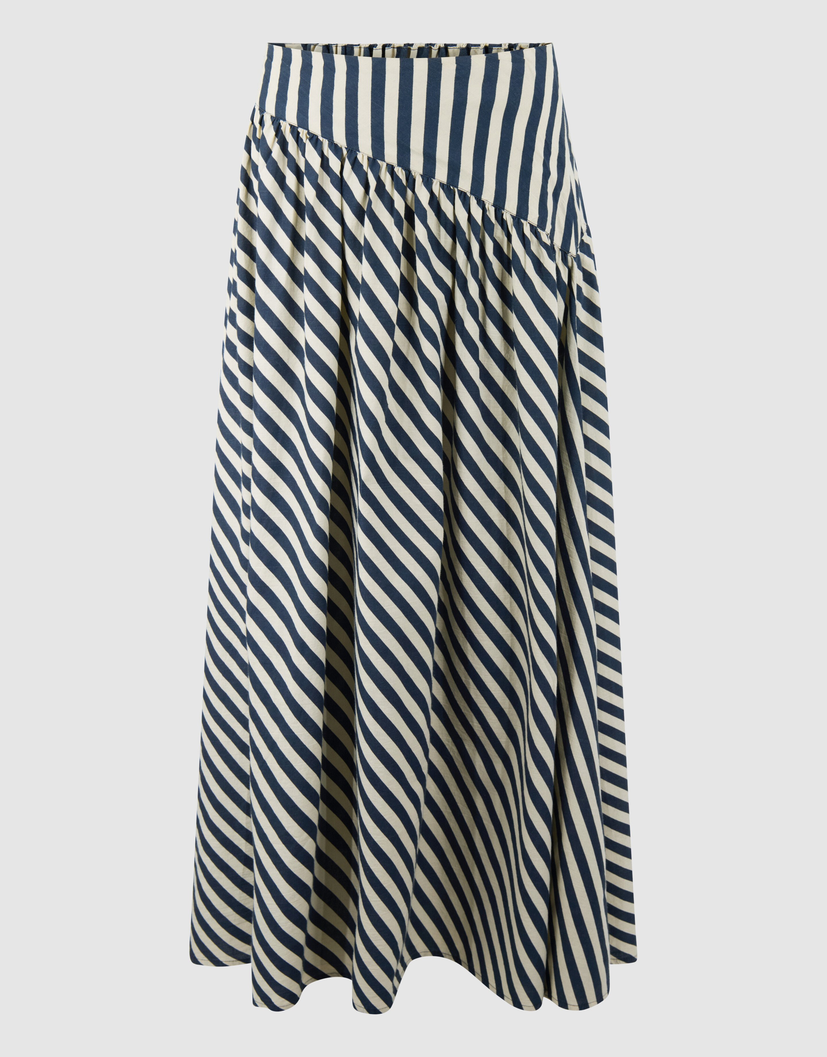 Gestreepte Maxi Rok Beige By Lonneke SHOEBY WOMEN