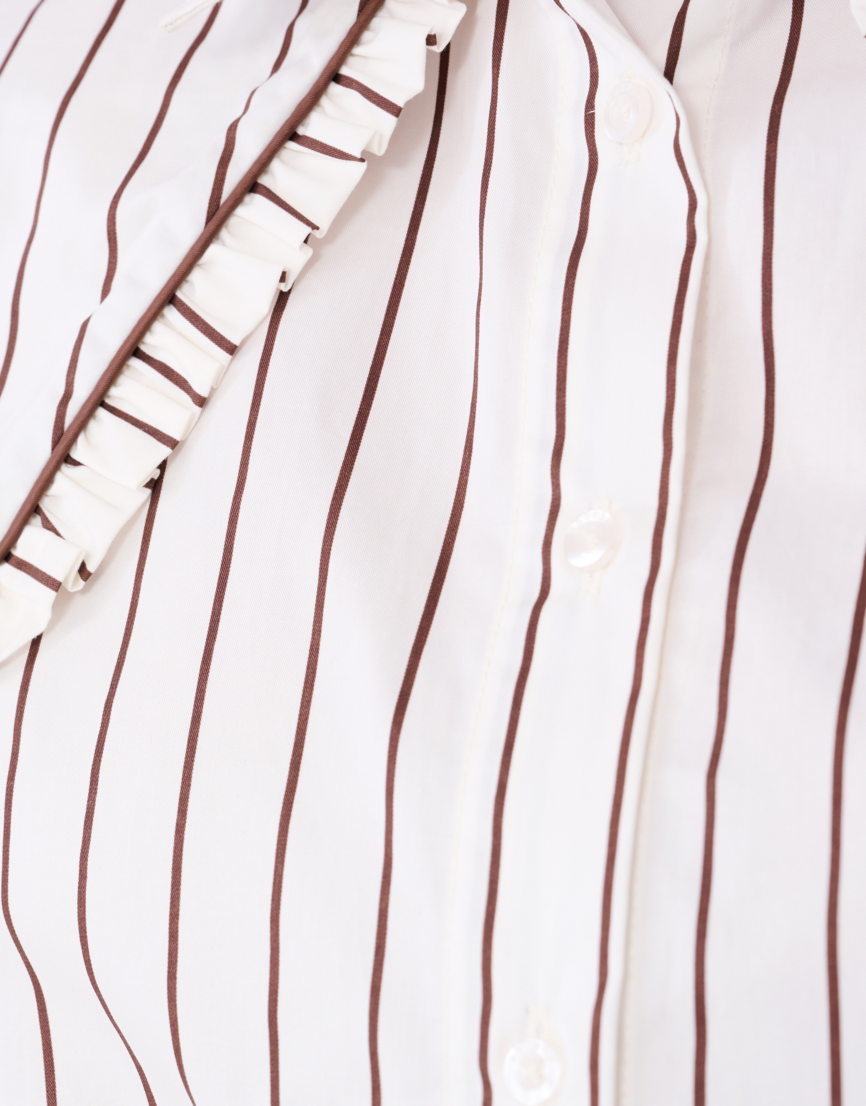Big Collar Stripe Blouse Bruin SHOEBY WOMEN