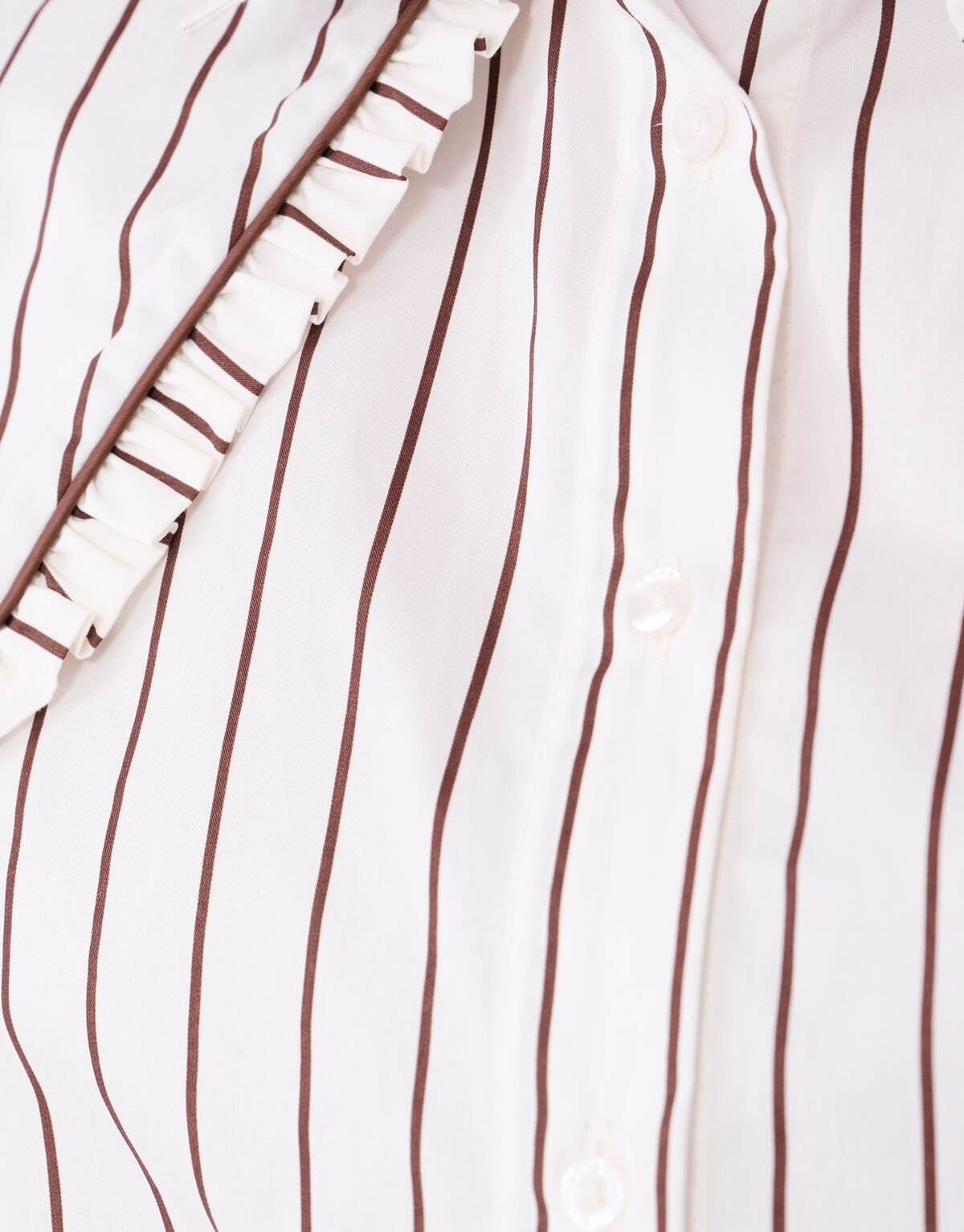 Big Collar Stripe Blouse Bruin SHOEBY WOMEN