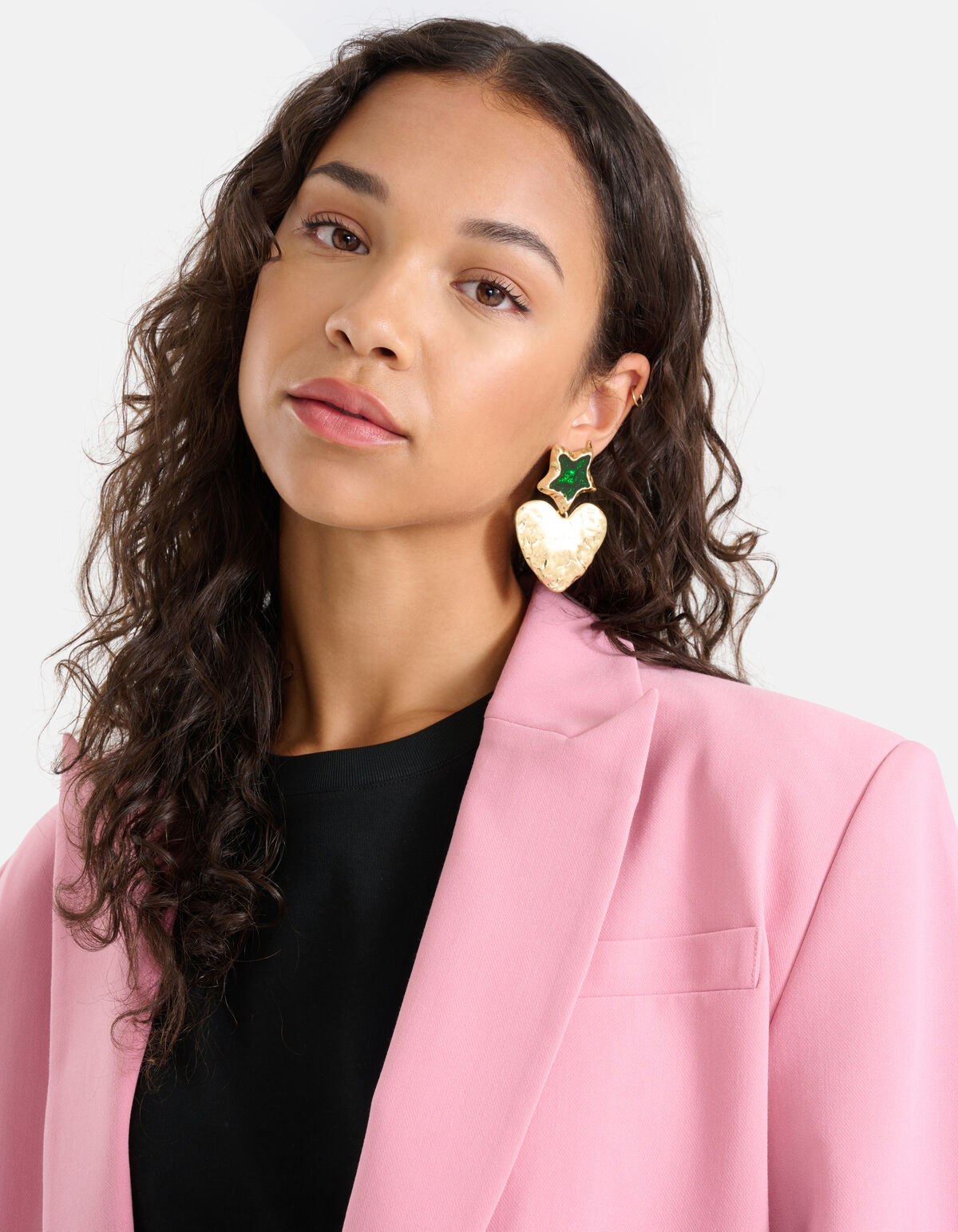 Ster Hart Oorbellen Goud SHOEBY ACCESSOIRES