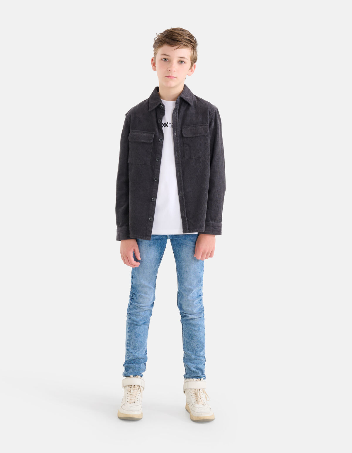 Grafisch Longsleeve Wit SHOEBY BOYS