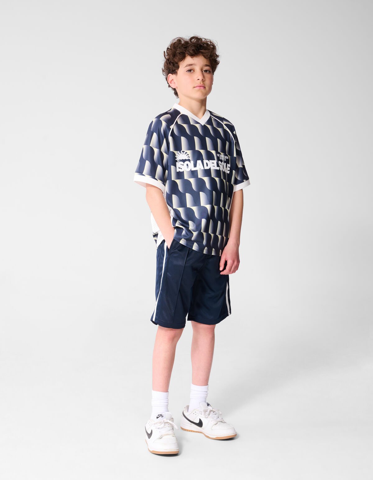 Sporty Text T-shirt Donkerblauw SHOEBY BOYS