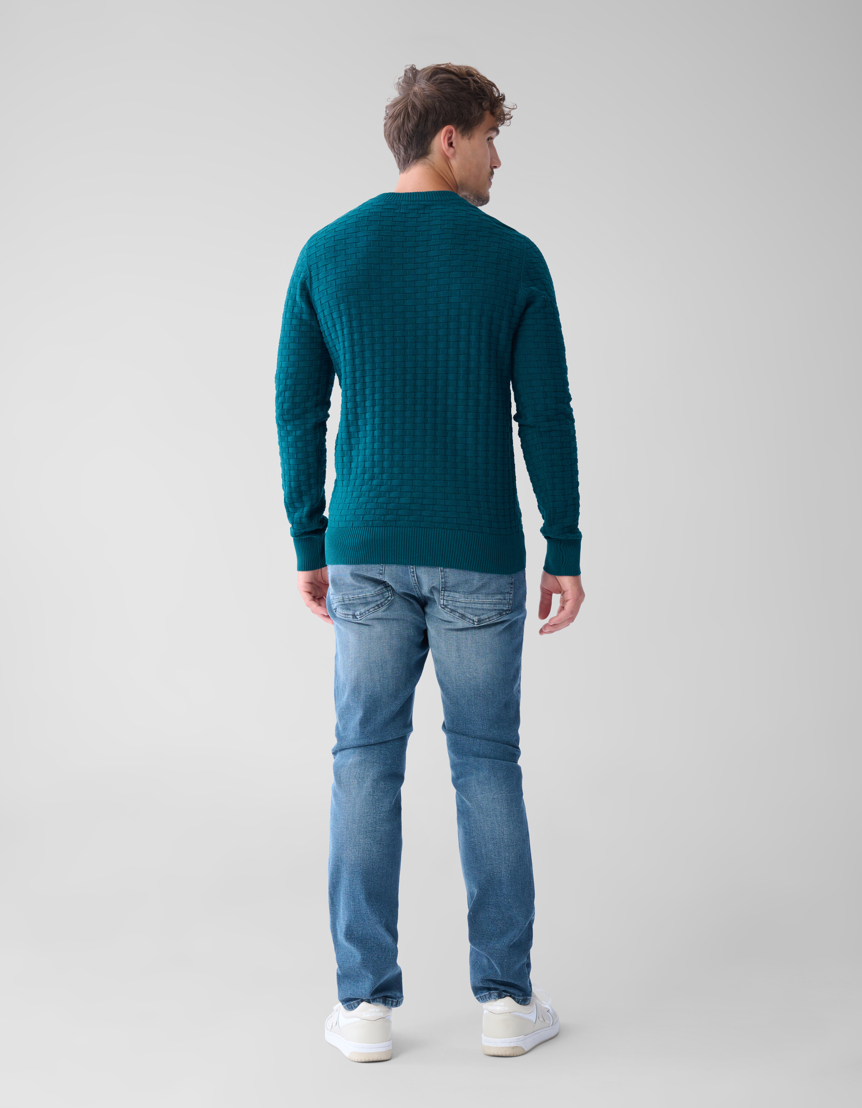 Structuur Trui Donkergroen SHOEBY MEN