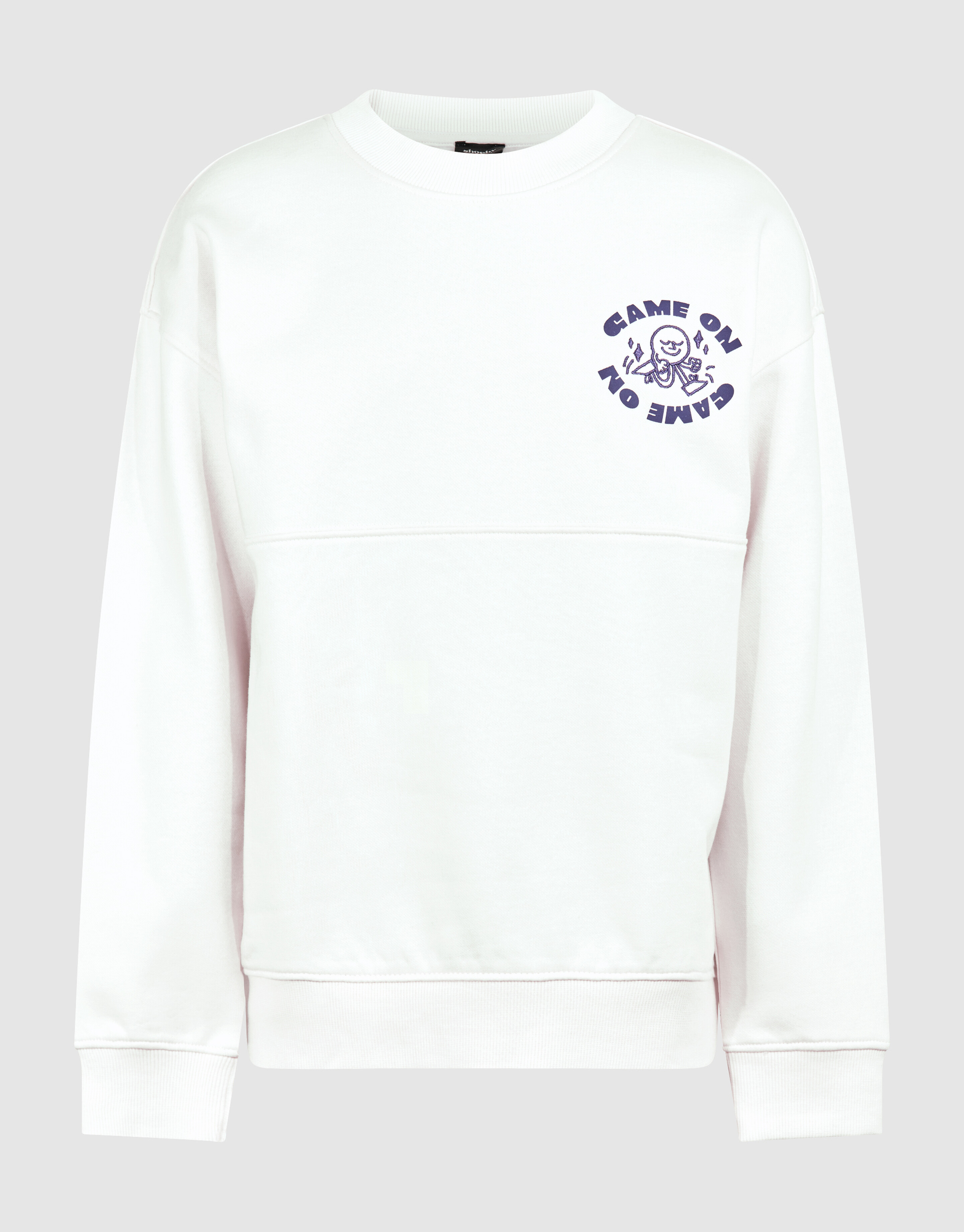 Game On Artwork Sweater Gebroken Wit SHOEBY BOYS