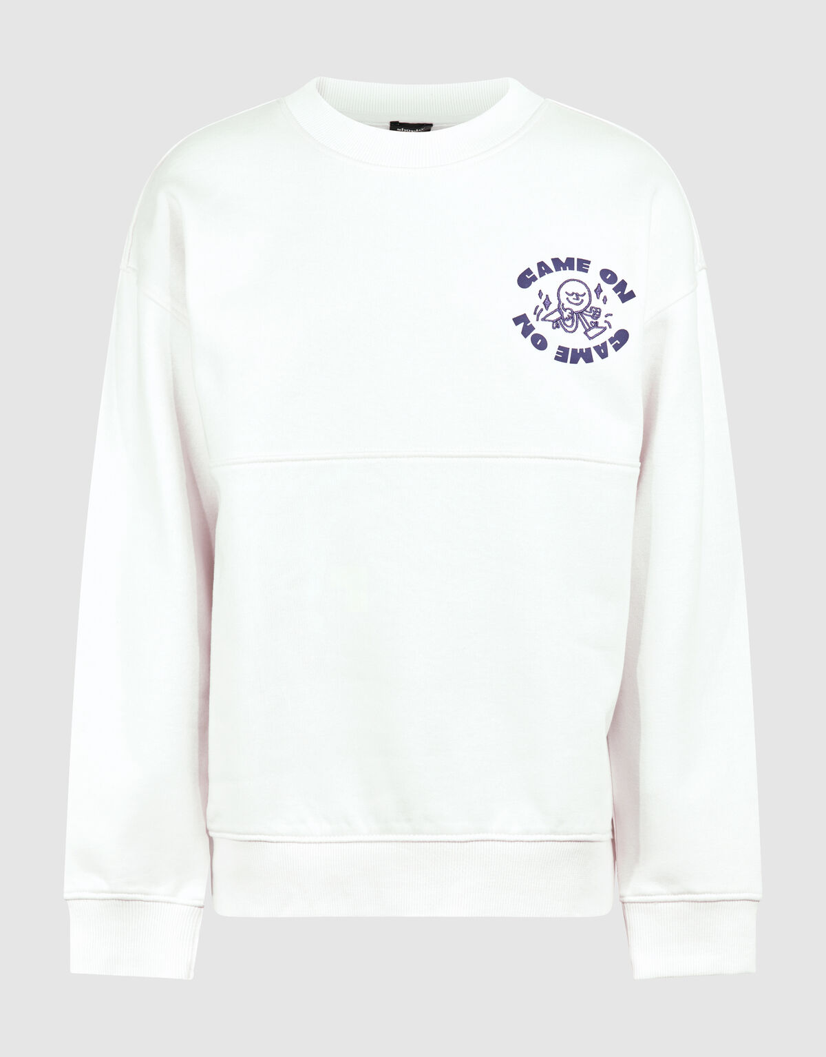 Game On Artwork Sweater Gebroken Wit SHOEBY BOYS