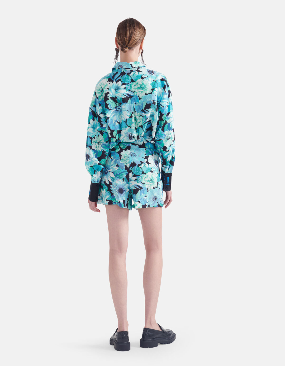 Bloemenprint Skort Blauw SHOEBY WOMEN