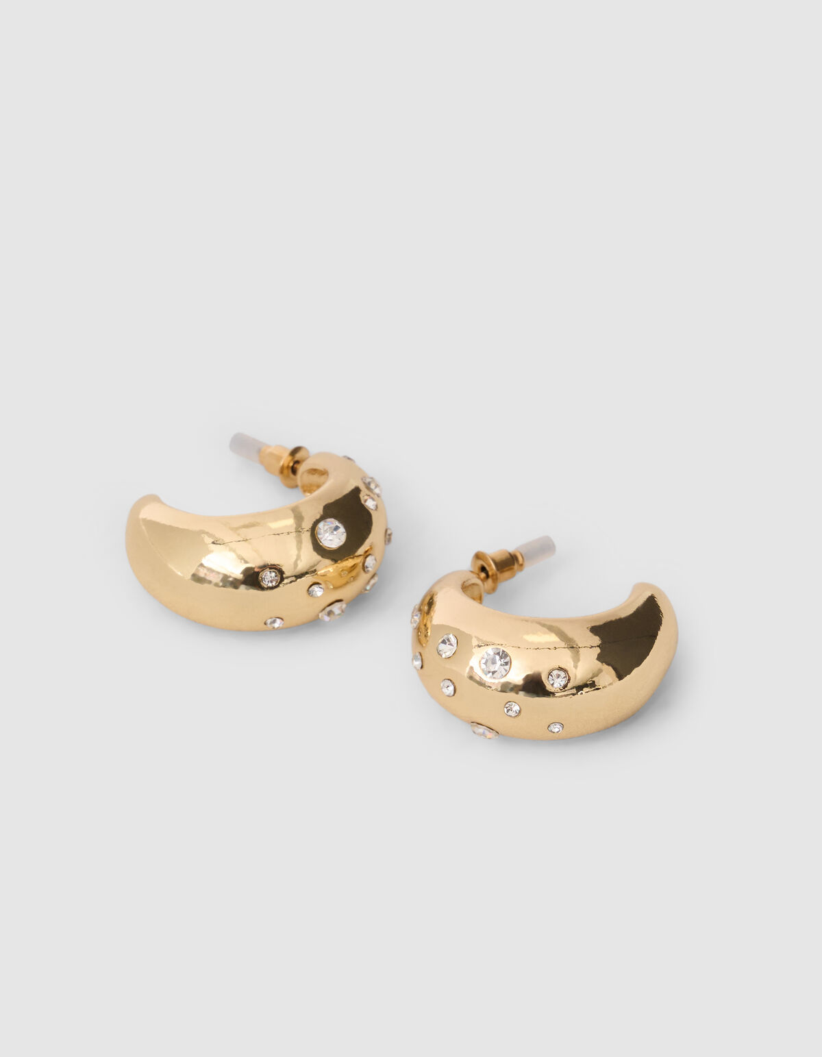 Strass Small Hoop Oorbellen Goud SHOEBY ACCESSOIRES
