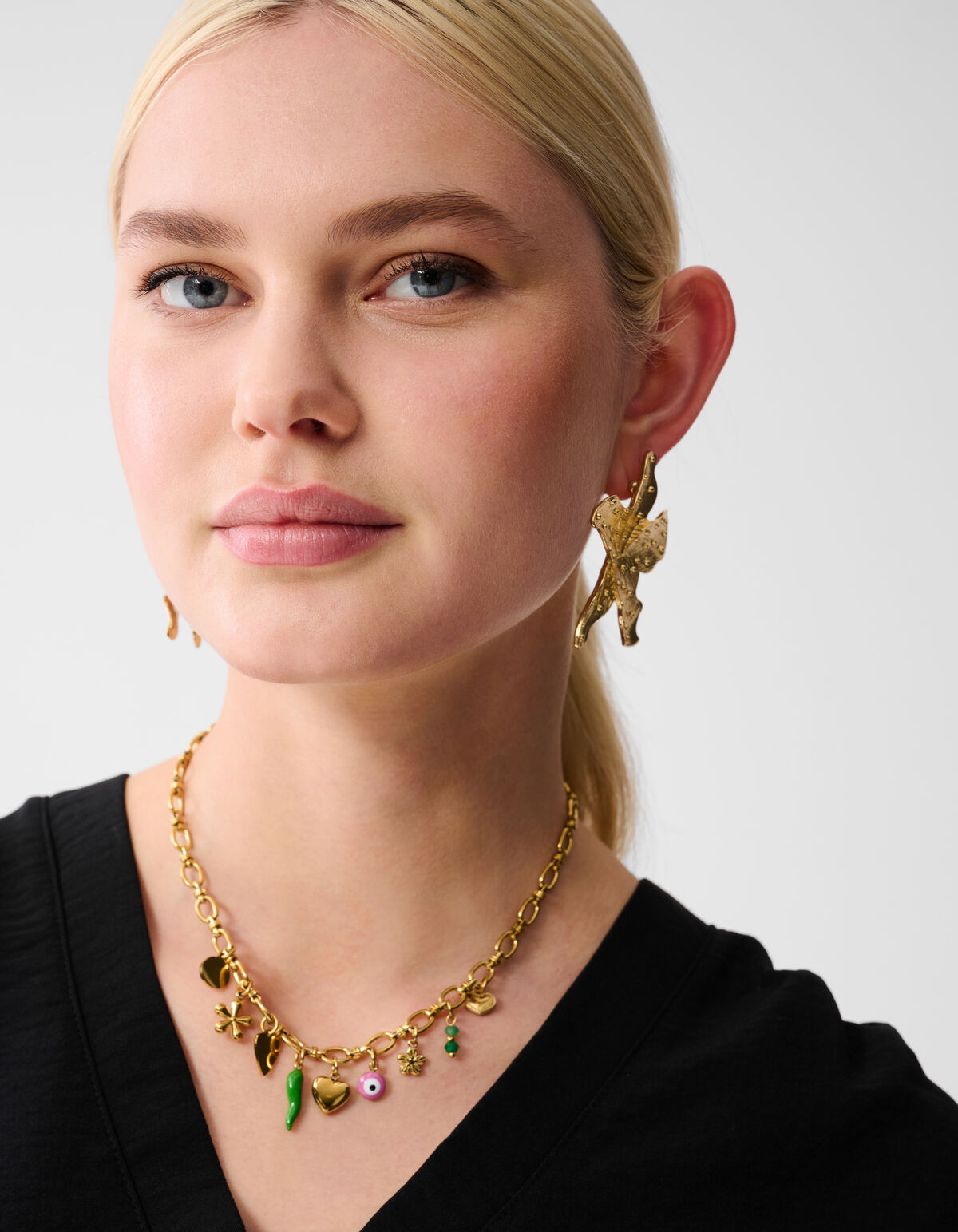 V-hals Top Zwart SHOEBY WOMEN