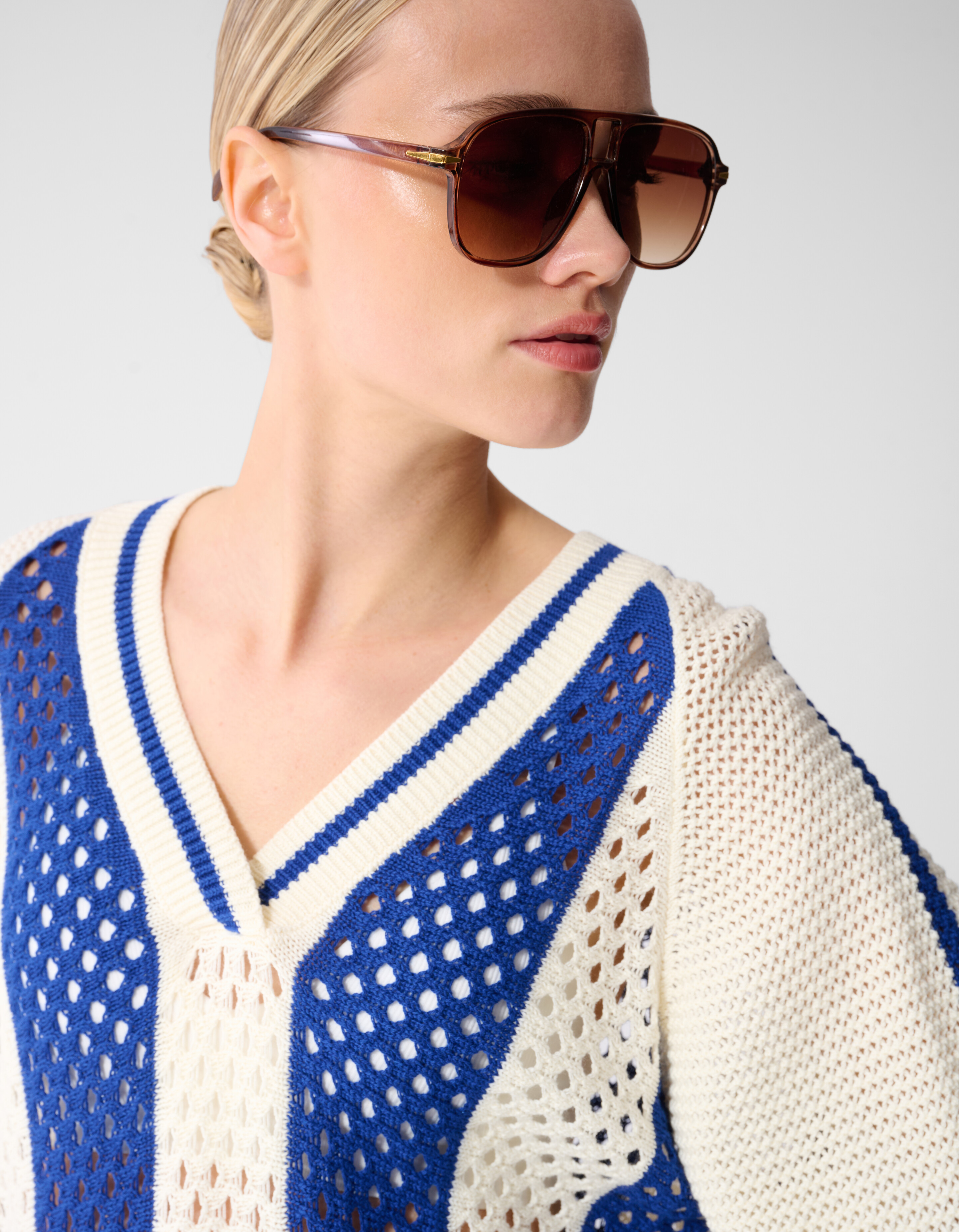 Gebreid Sporty T-shirt Gebroken Wit SHOEBY WOMEN