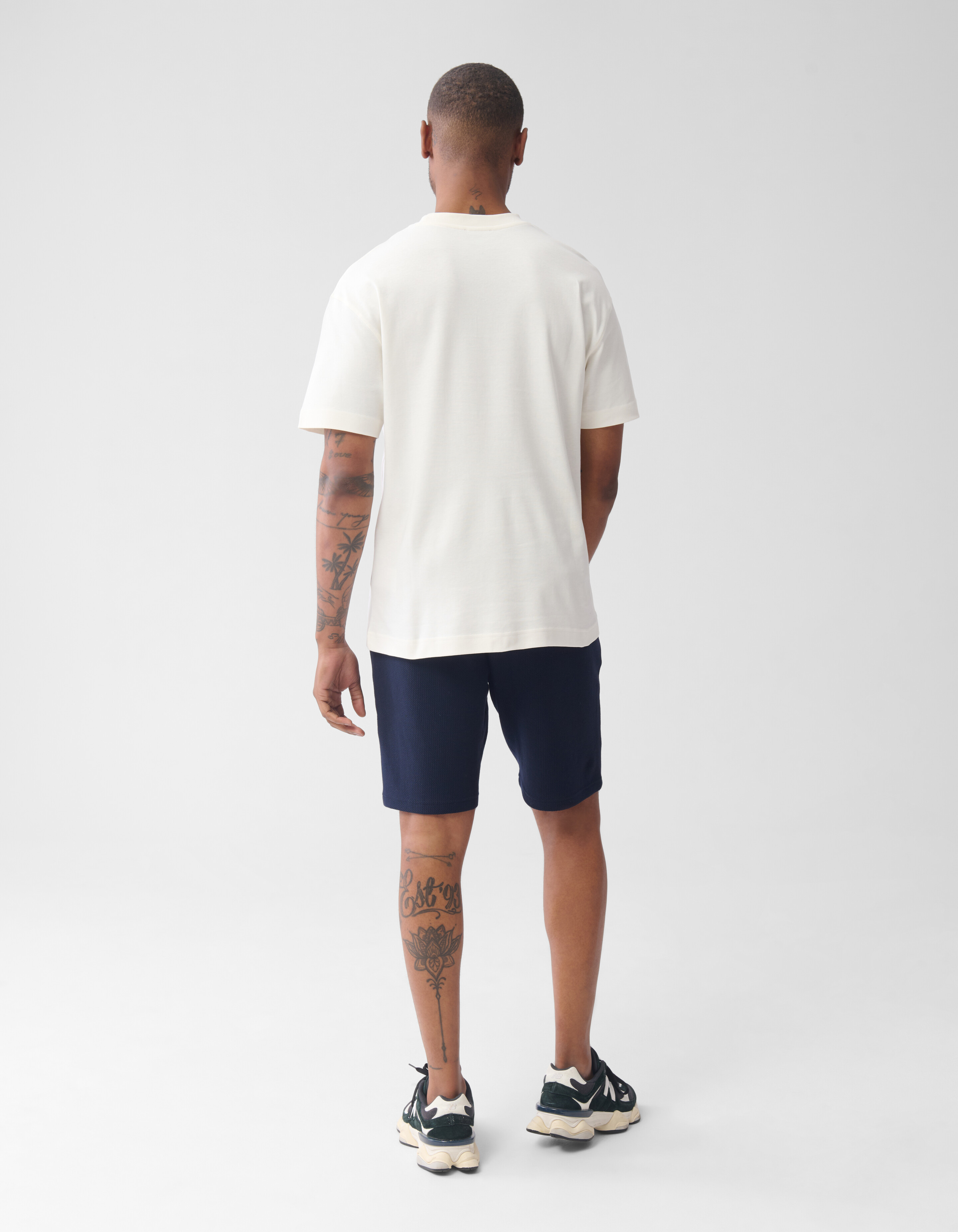 Flower Artwork T-shirt Gebroken Wit SHOEBY MEN