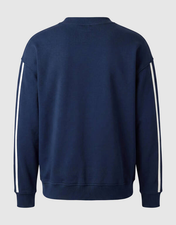 Striped Embroidery Sweater Donkerblauw SHOEBY BOYS