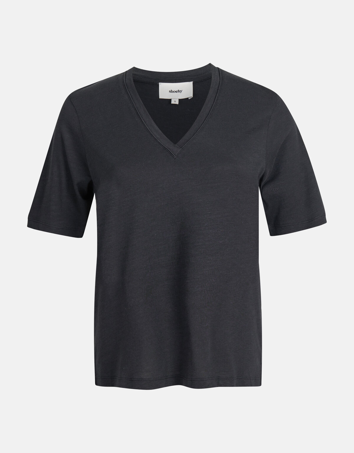 Basis V-hals T-shirt Zwart SHOEBY WOMEN
