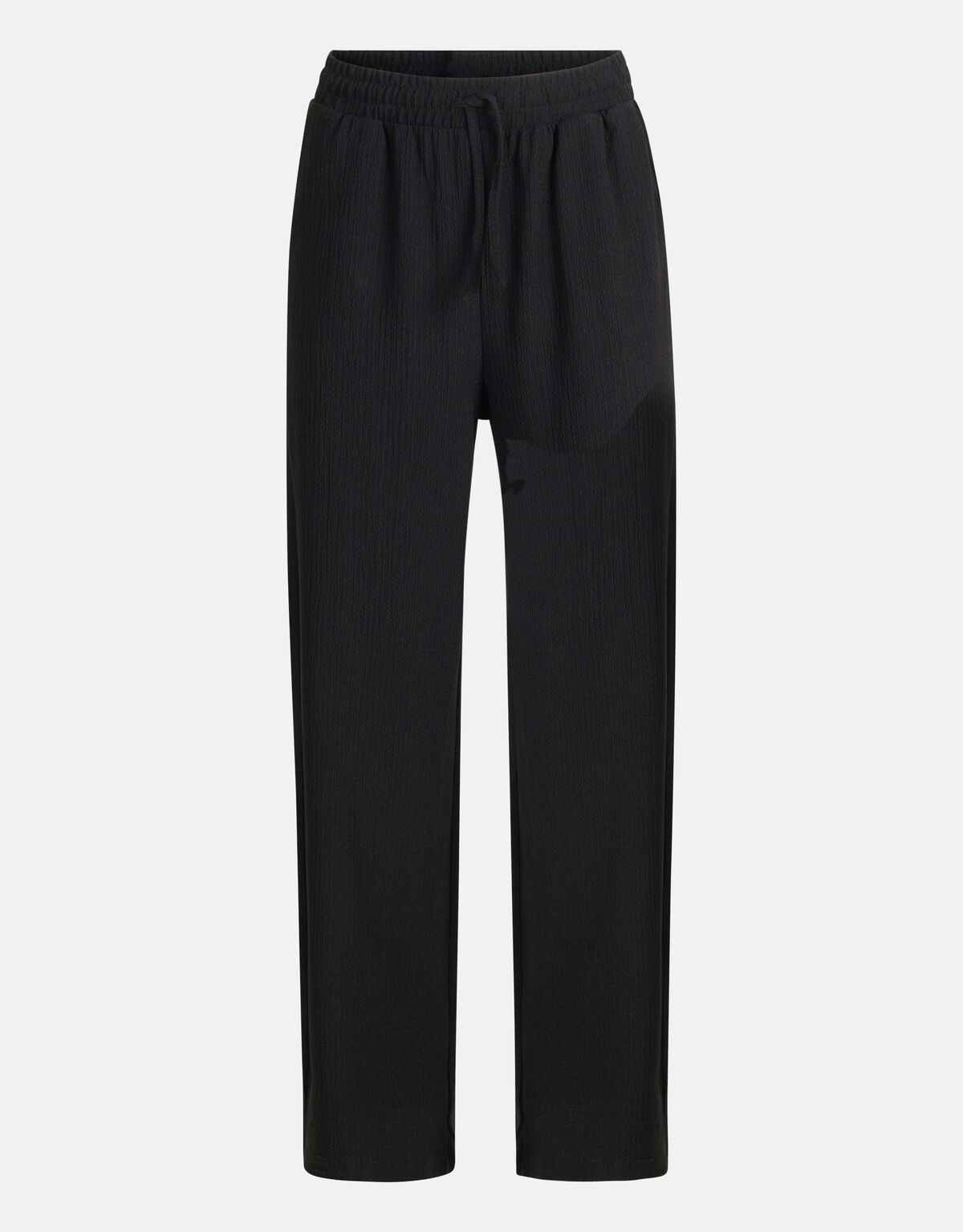 Crinkle Wide Leg Broek Zwart SHOEBY WOMEN