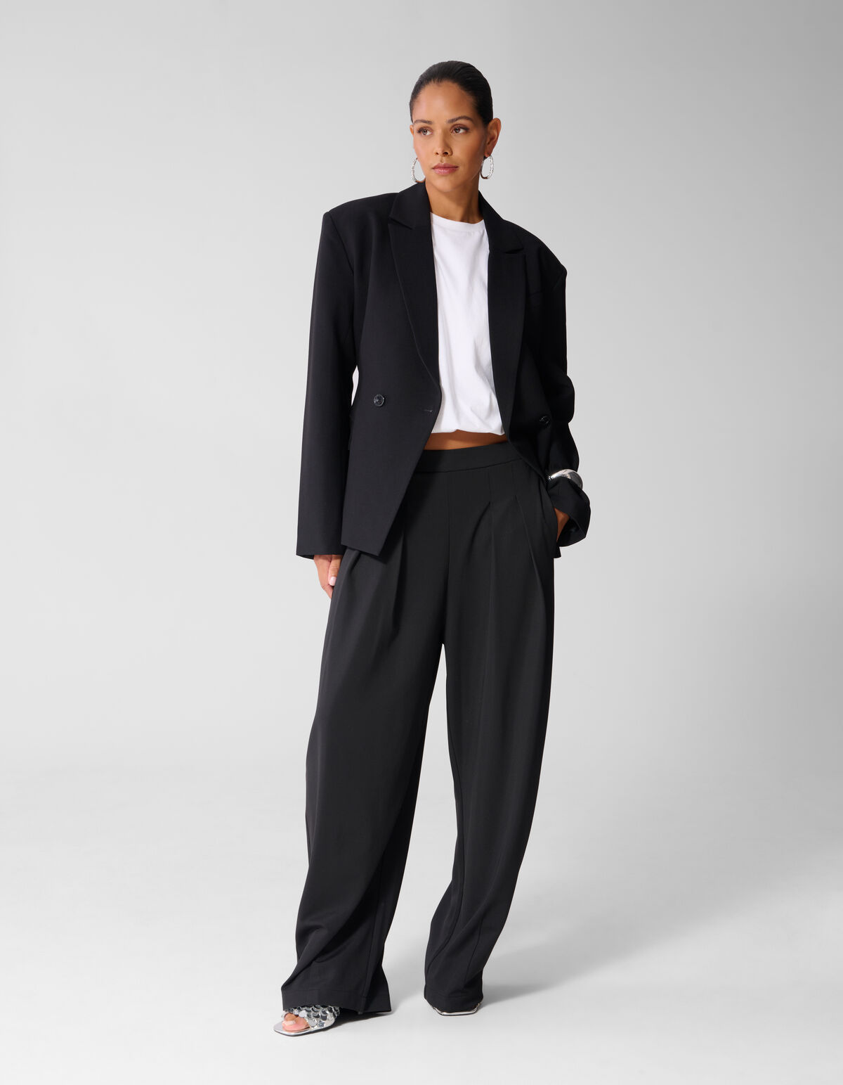 Sporty Barrel Fit Jogger Zwart SHOEBY WOMEN