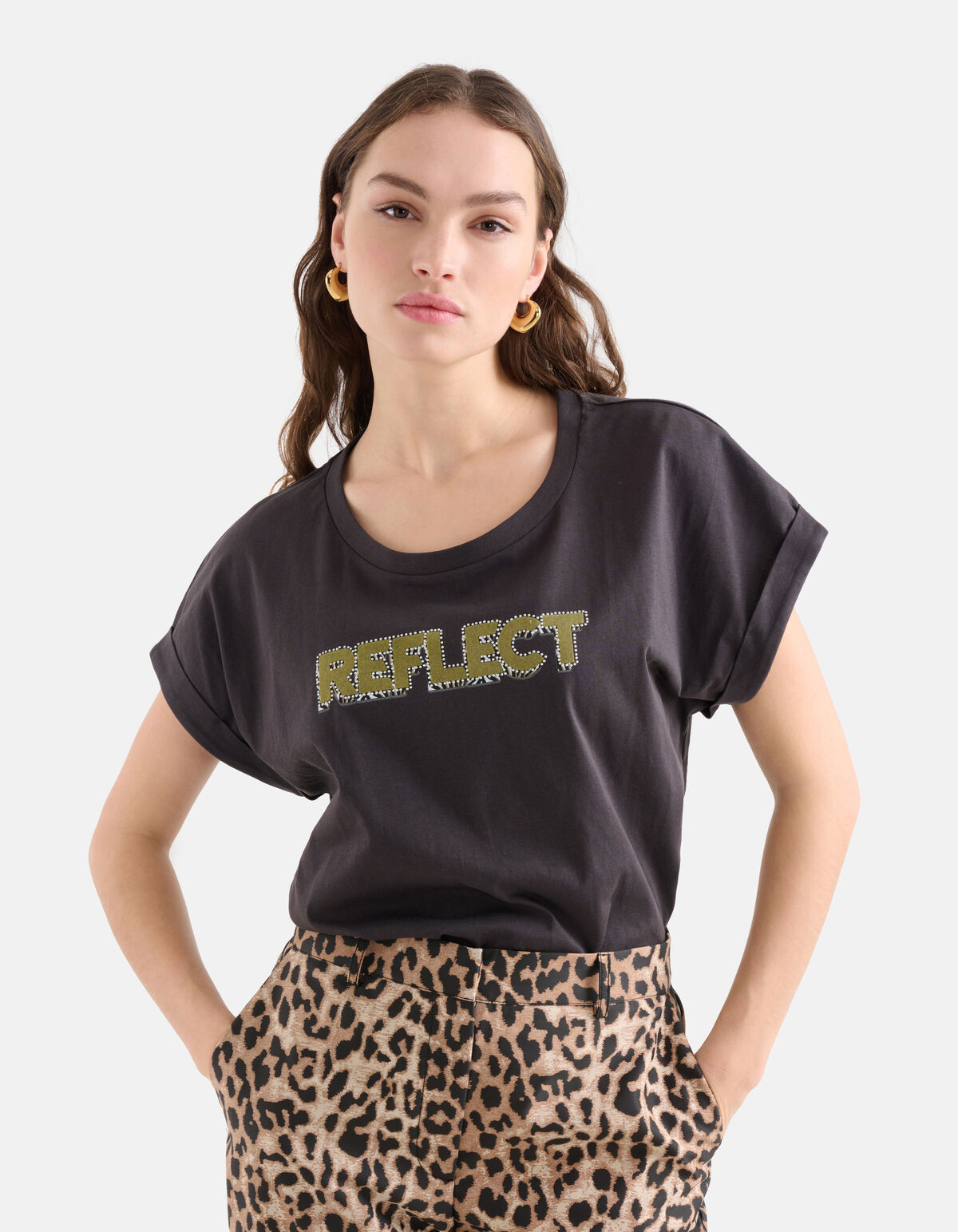 Artwork T-shirt Donkergrijs SHOEBY WOMEN