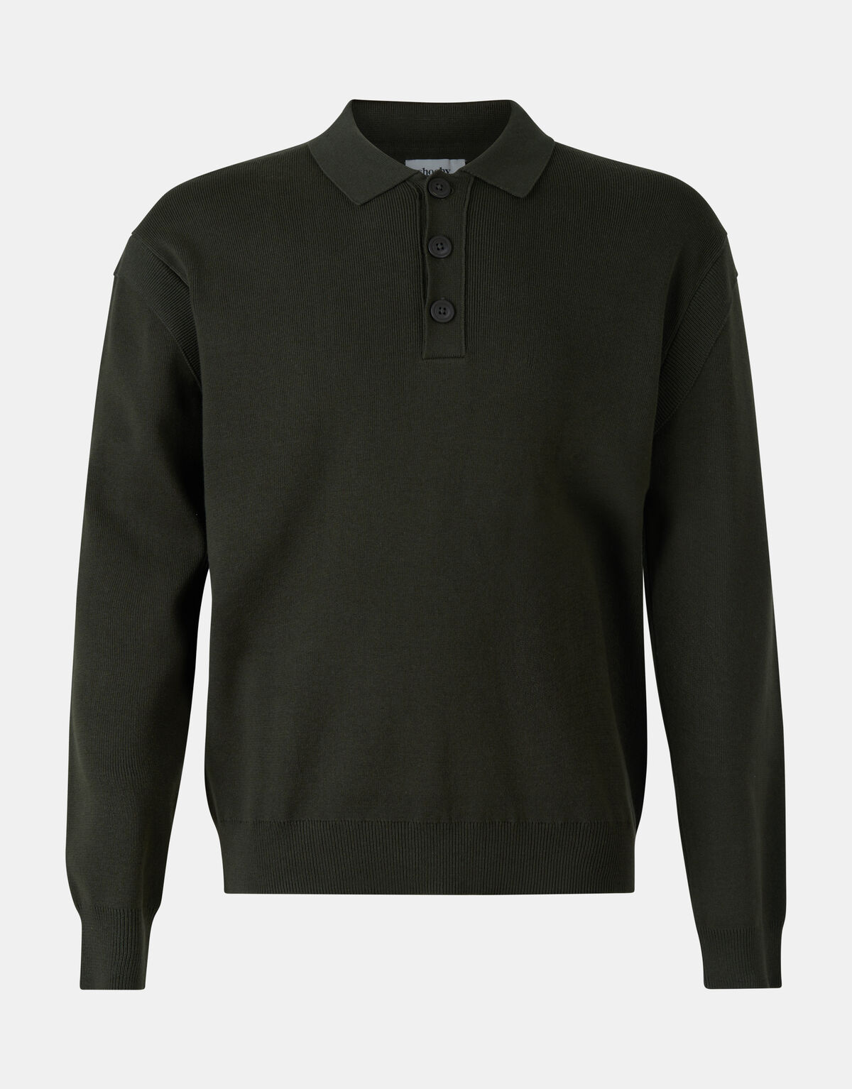 Gebreide Polo Donkergroen SHOEBY MEN
