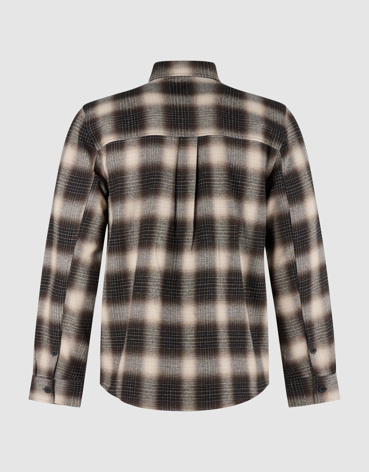 Relaxed Fit Ruiten Overhemd Donkerbruin SHOEBY MEN