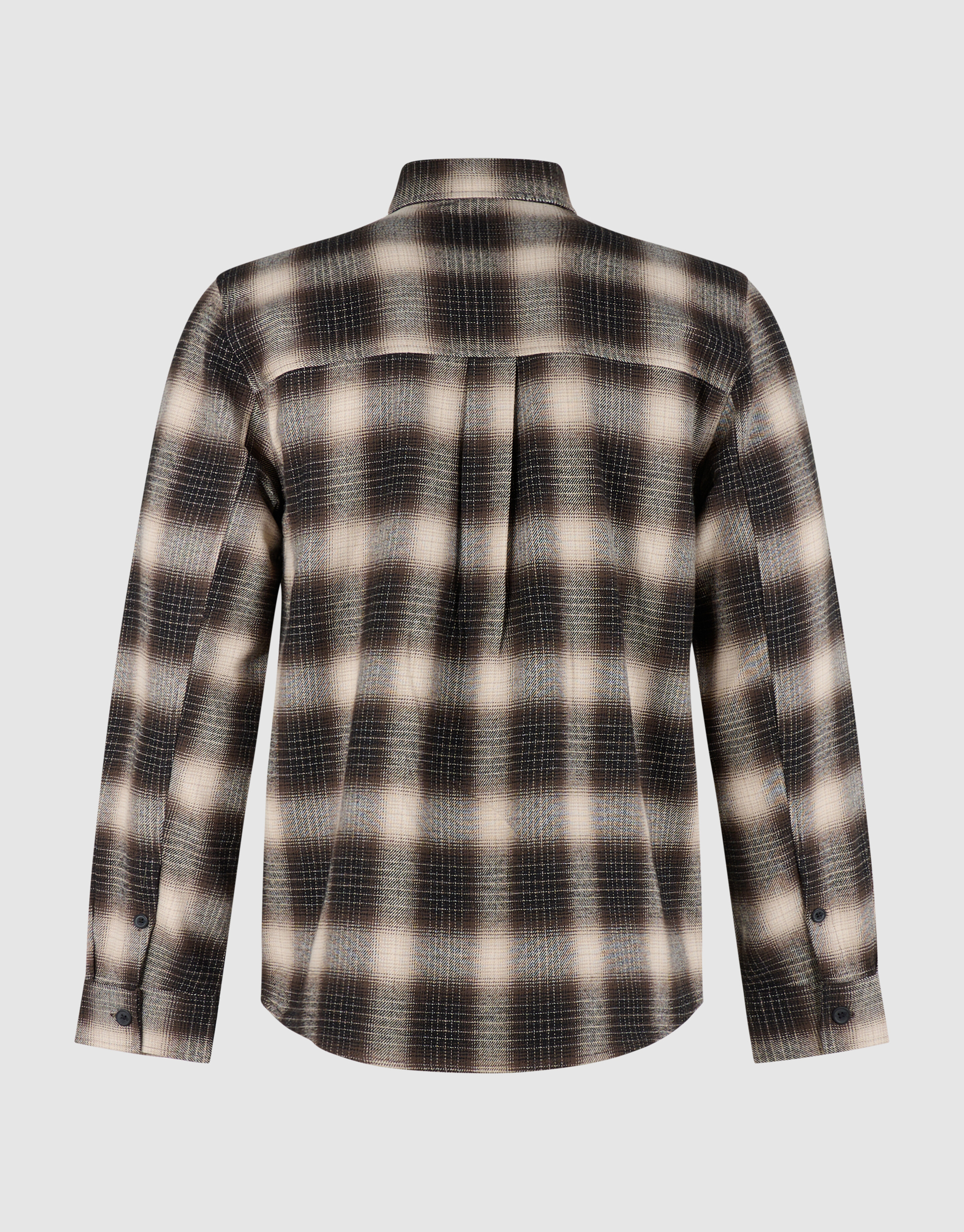 Relaxed Fit Ruiten Overhemd Donkerbruin SHOEBY MEN