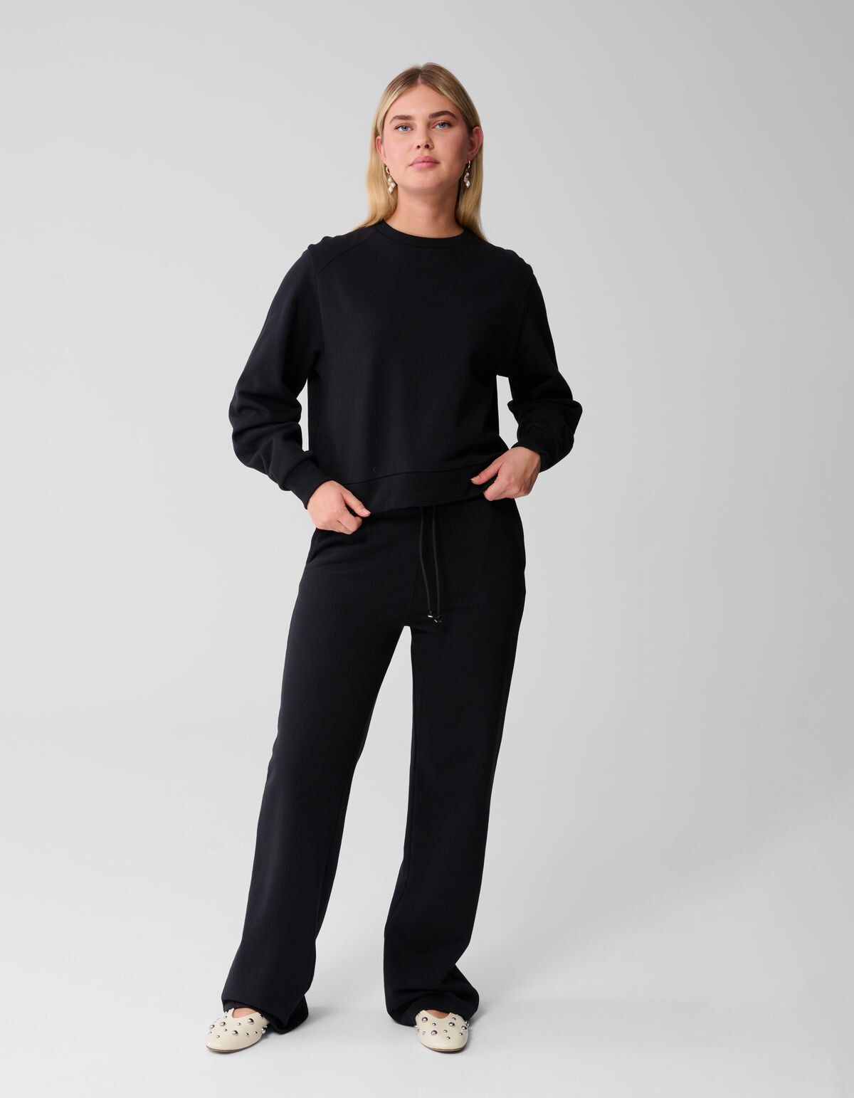 Big Shoulder Sweater Zwart SHOEBY WOMEN