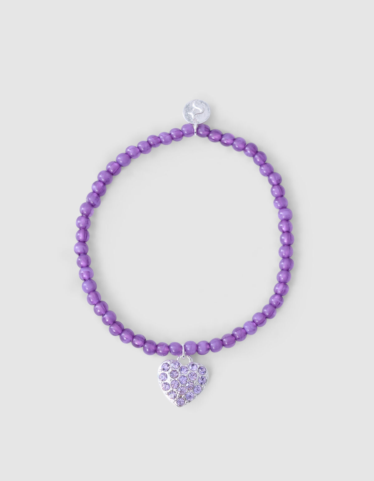 Strass Heart Armband Paars SHOEBY ACCESSOIRES
