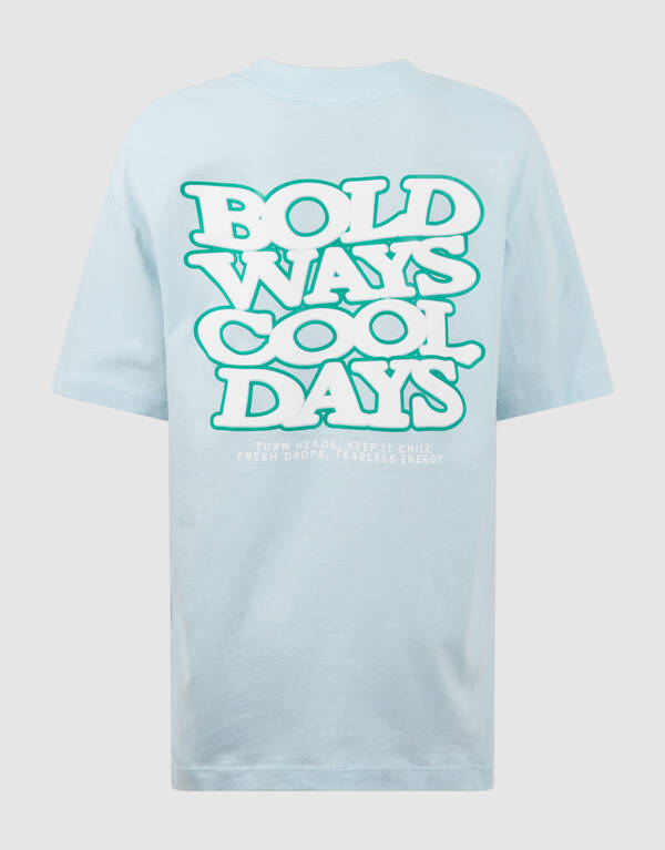 Bold Days Artwork T-shirt Lichtblauw SHOEBY BOYS