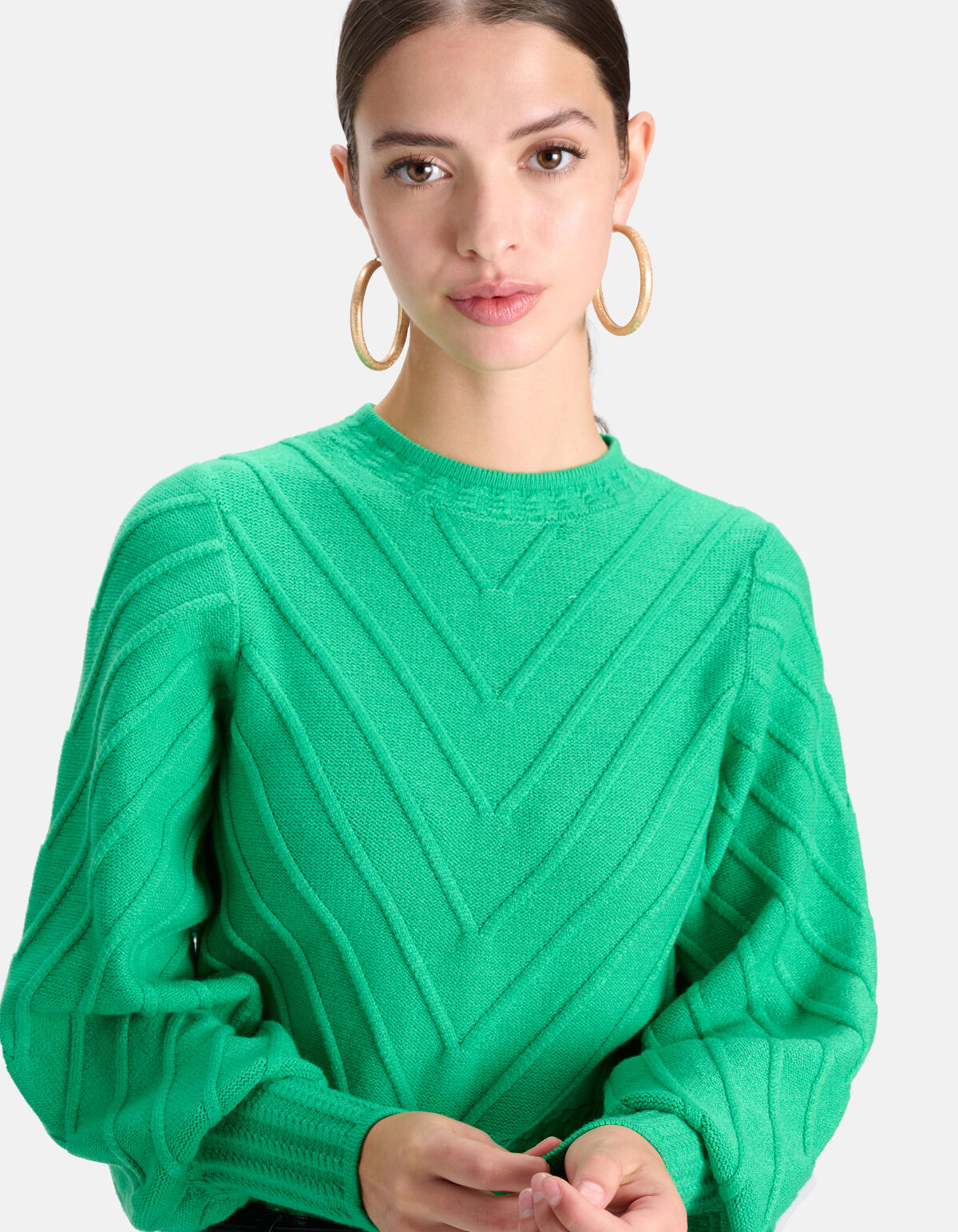 Diagonaal Trui Groen SHOEBY WOMEN