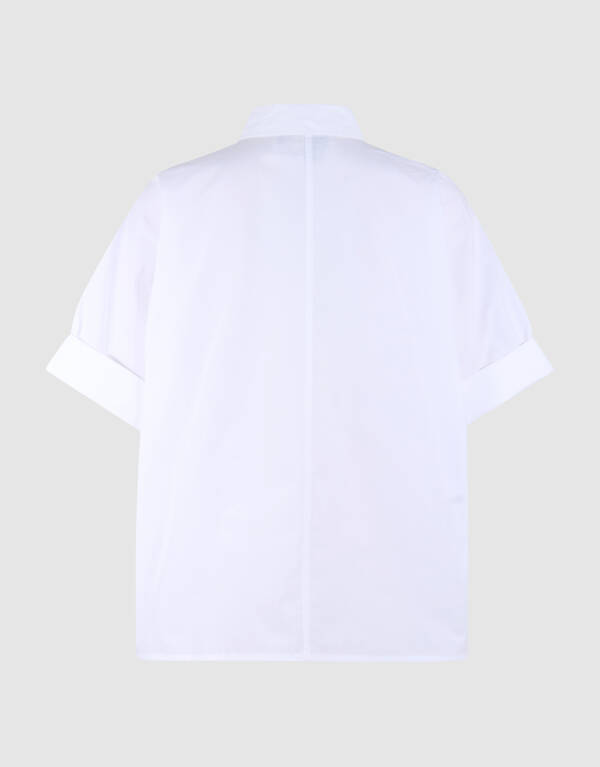 Oversized Short Sleeve Blouse Wit By Lonneke SHOEBY WOMEN