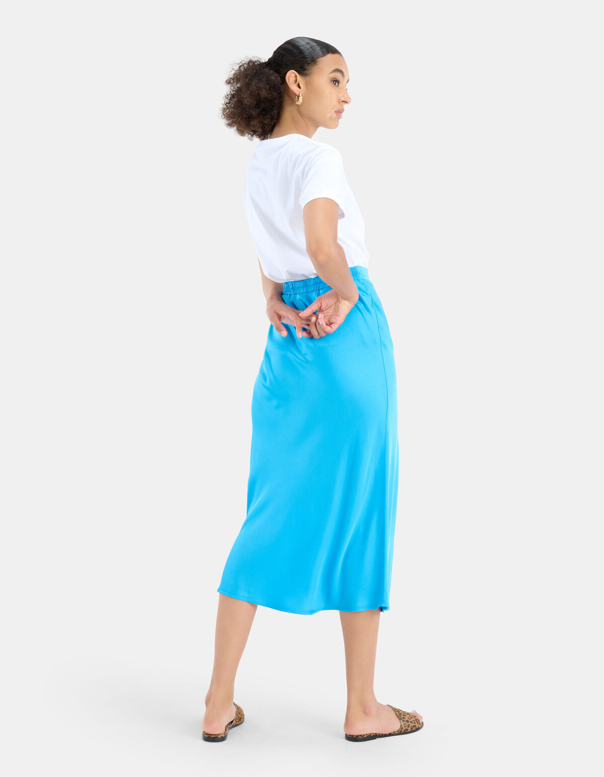 Blauwe Sleek Rok EKSEPT