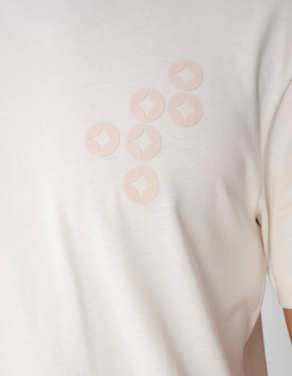 Spread Logo T-shirt Gebroken Wit SHOEBY MEN