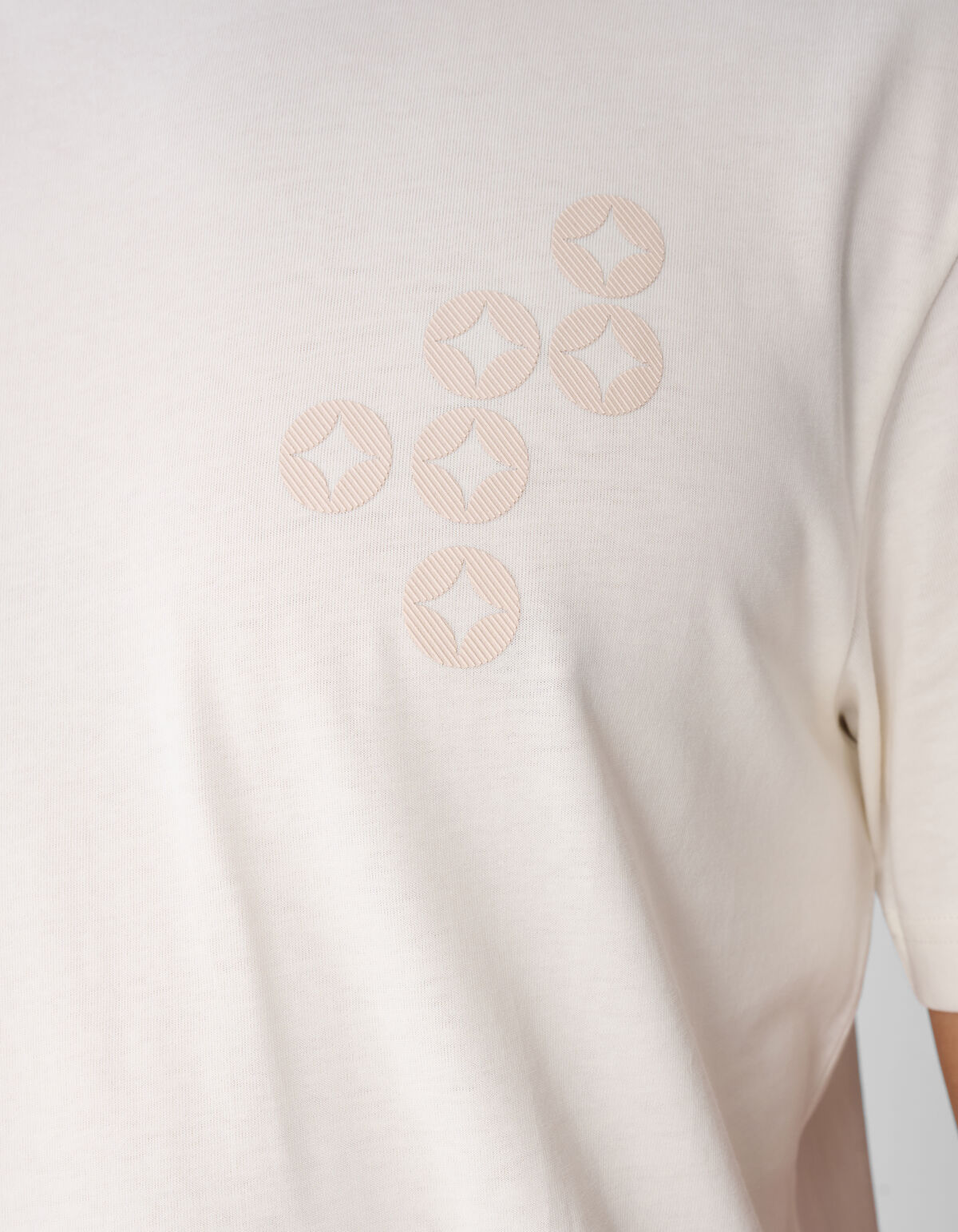 Spread Logo T-shirt Gebroken Wit SHOEBY MEN