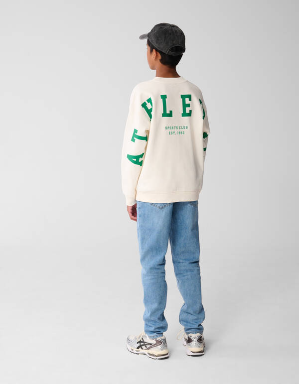 Athletic Artwork Sweater Gebroken Wit SHOEBY BOYS