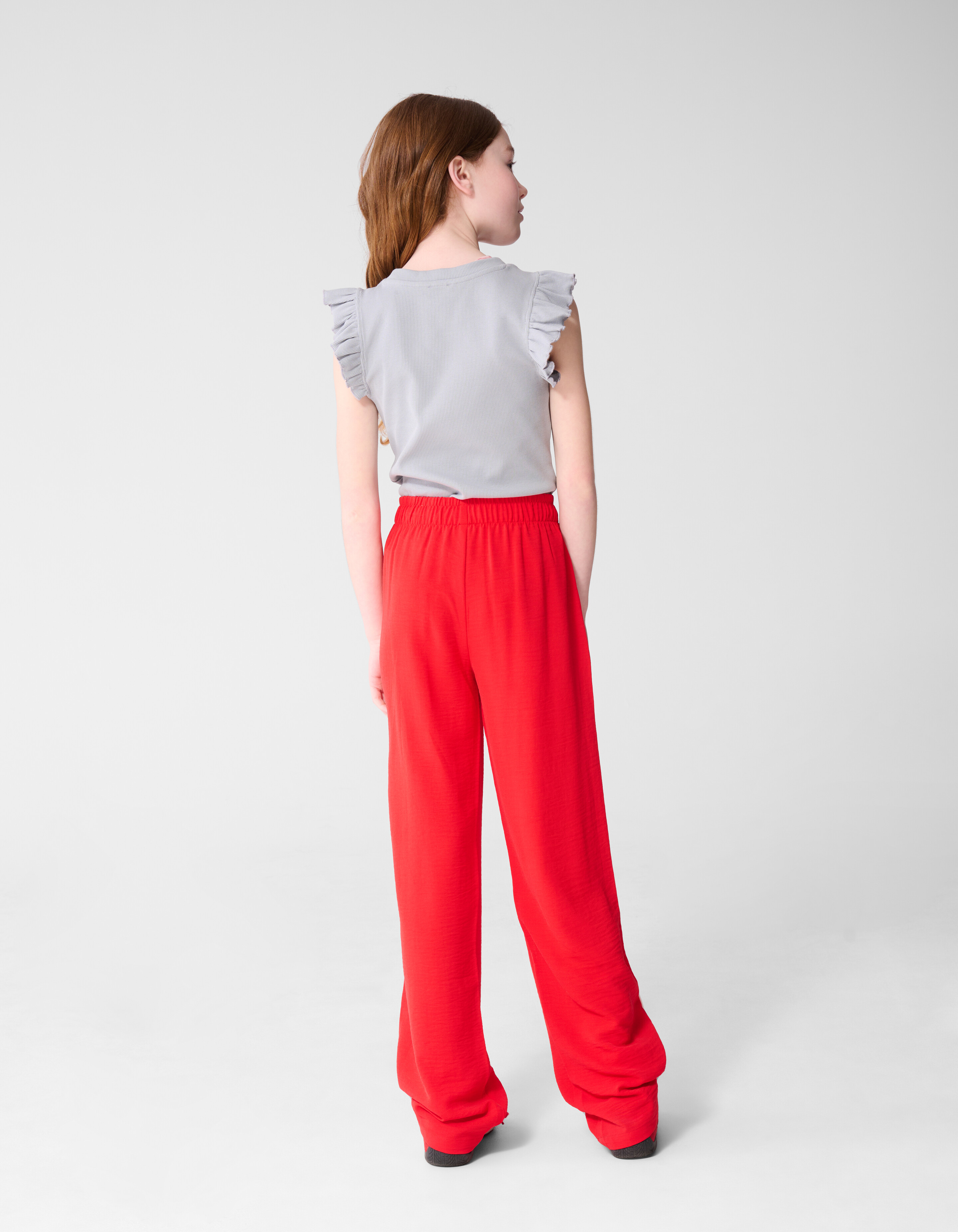 Ruffle Heart Top Lichtgrijs SHOEBY GIRLS