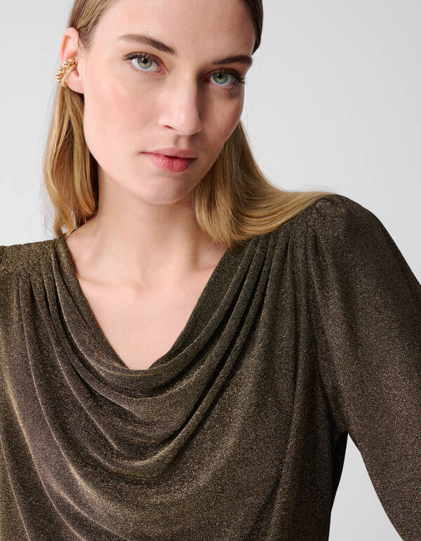 Glitter Drape Top Goud SHOEBY WOMEN