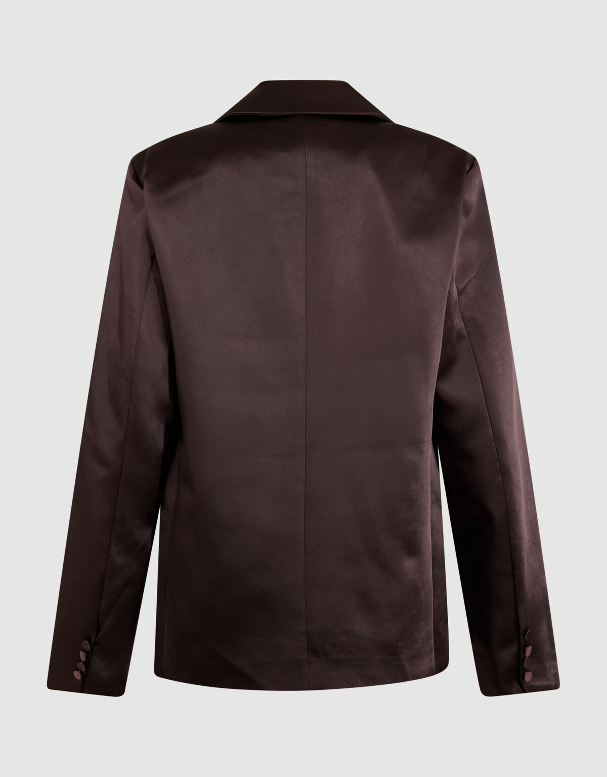 Oversized Satijnen Blazer Donkerbruin SHOEBY WOMEN