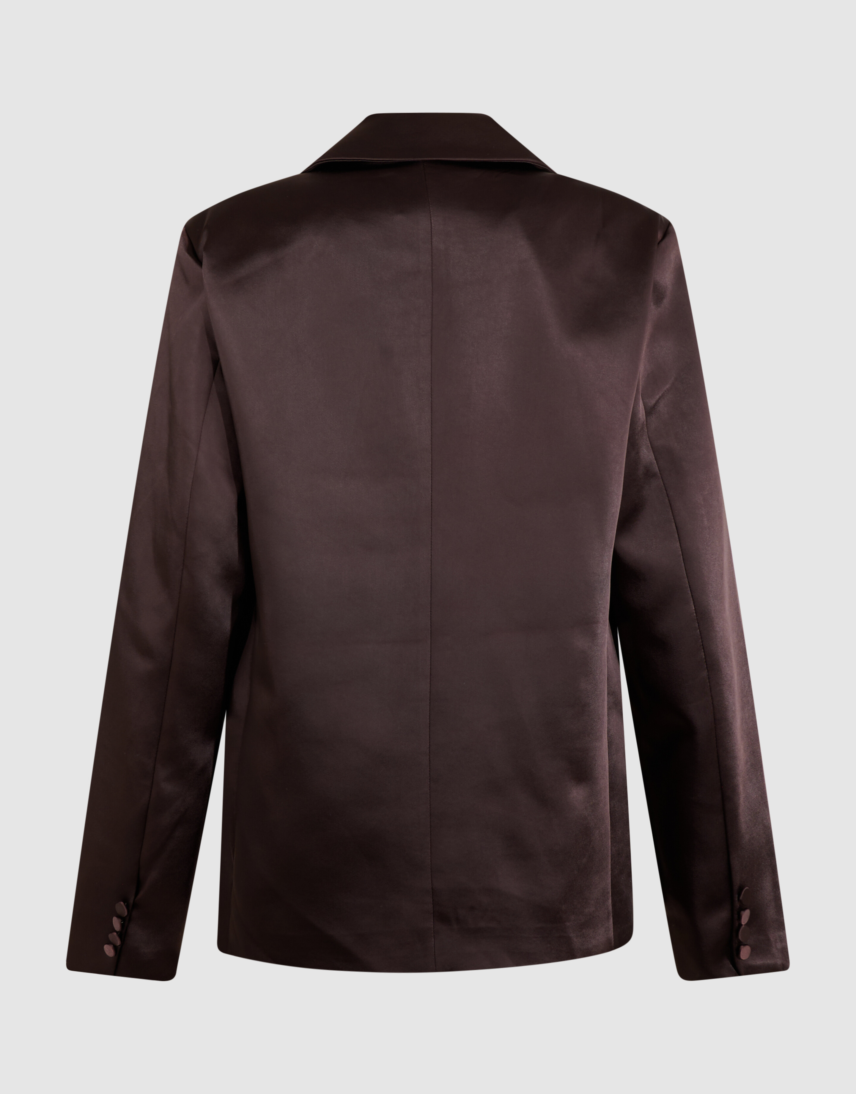 Oversized Satijnen Blazer Donkerbruin SHOEBY WOMEN