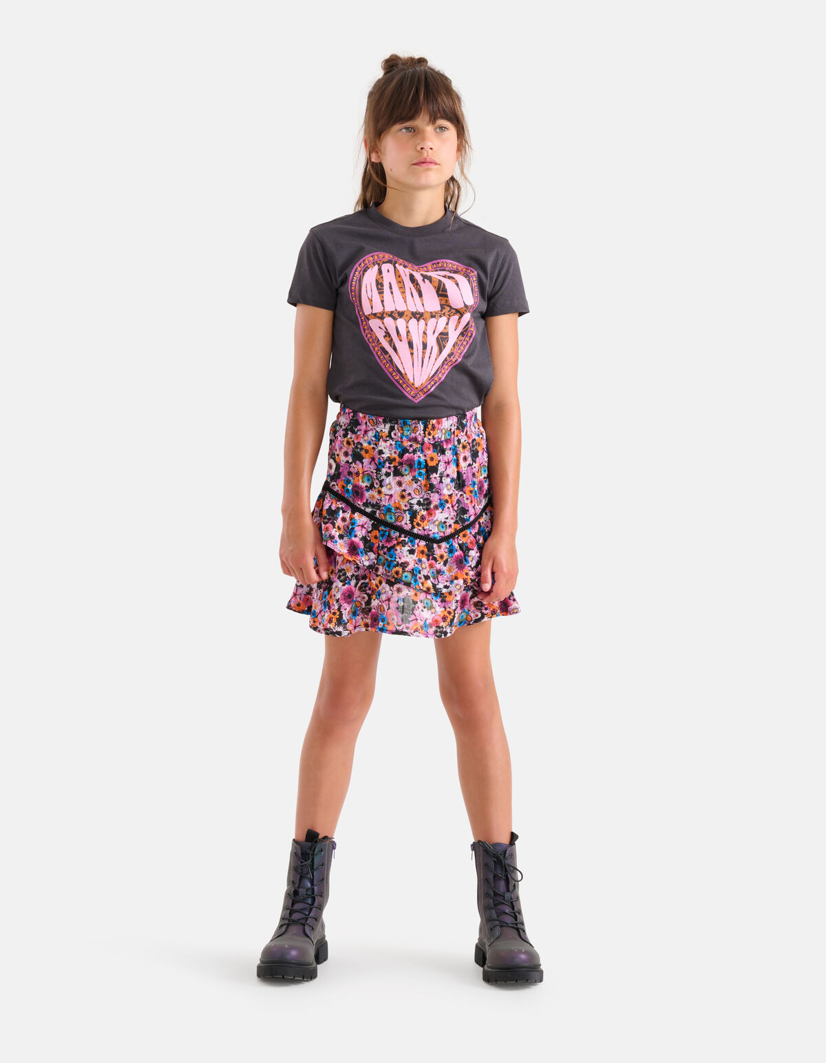 Bloemenprint Rok Paars SHOEBY GIRLS