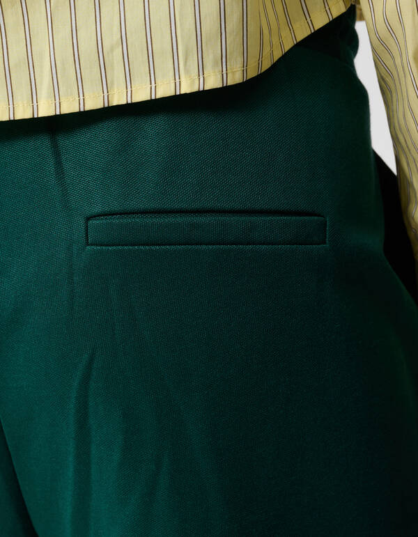 Wave Wide Leg Broek Donkergroen SHOEBY WOMEN