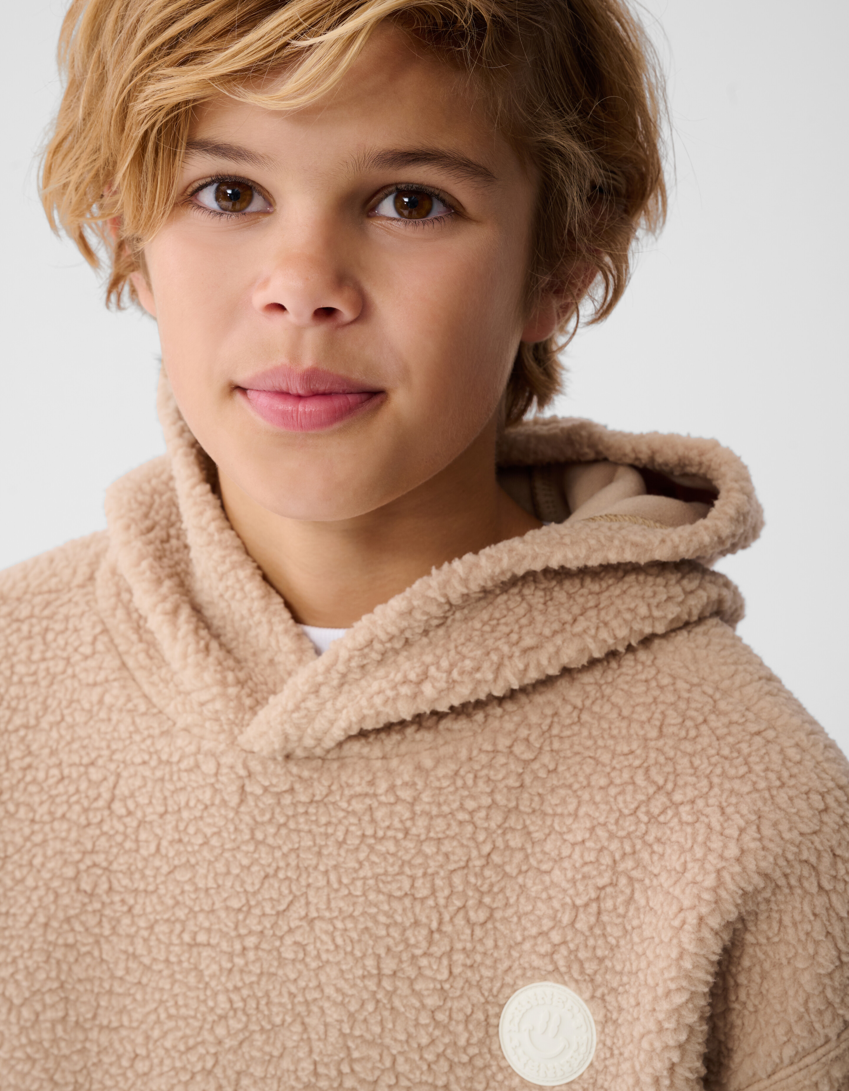 Teddy Hoodie Lichtbruin SHOEBY BOYS