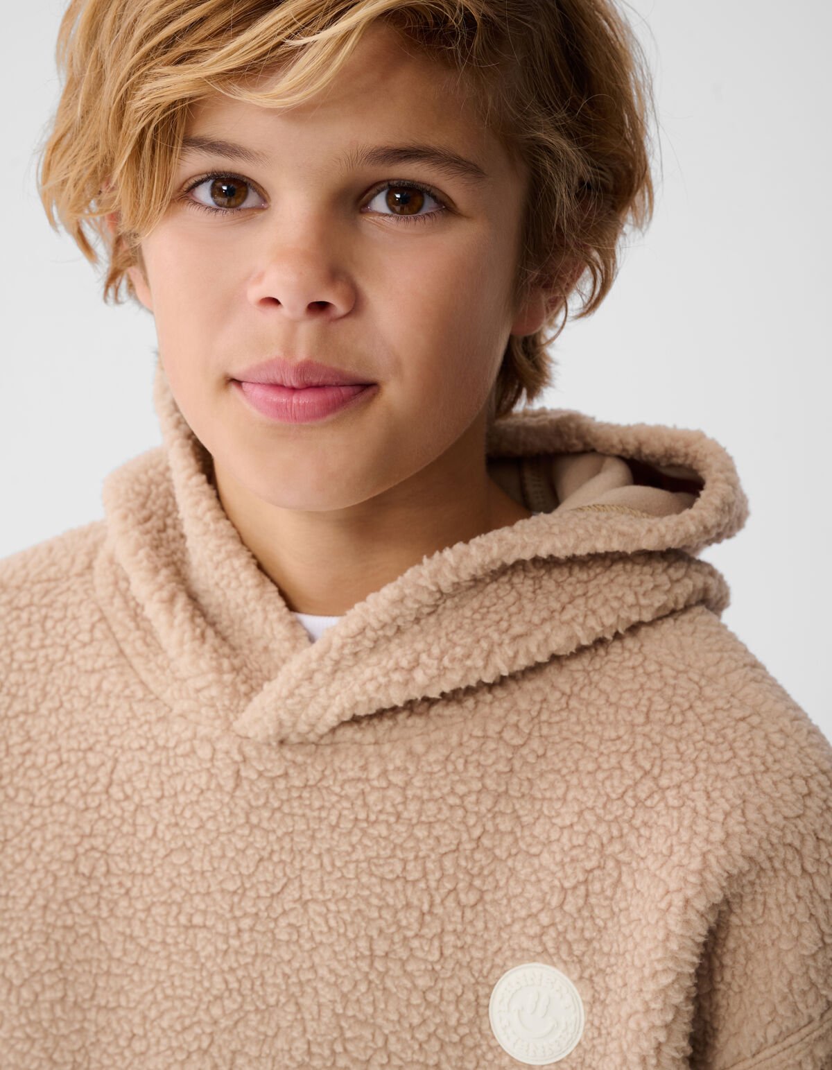 Teddy Hoodie Lichtbruin SHOEBY BOYS