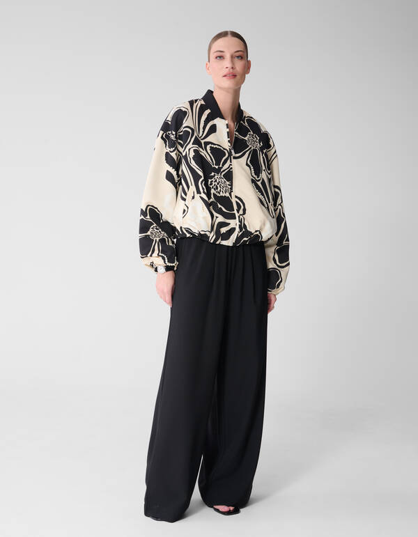 Wide Leg Fit Broek Zwart By Mieke SHOEBY WOMEN