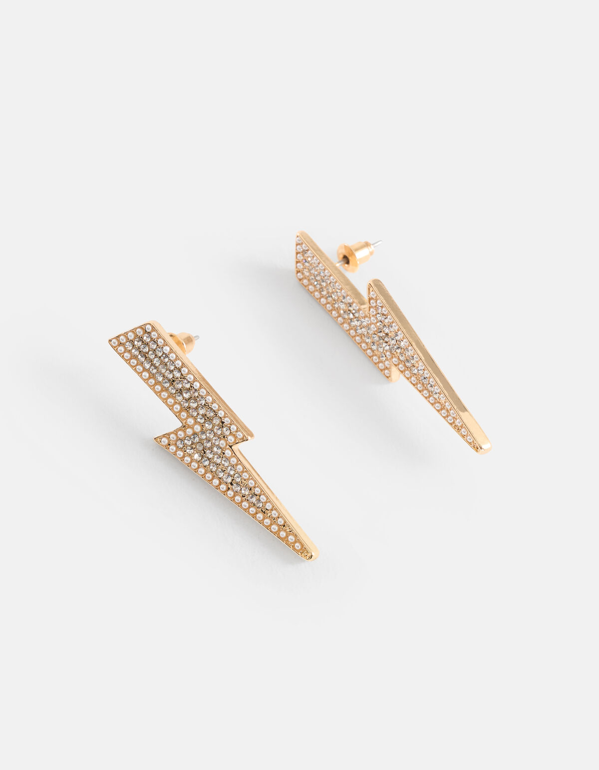 Strass Lightning Oorbellen Goud SHOEBY ACCESSOIRES