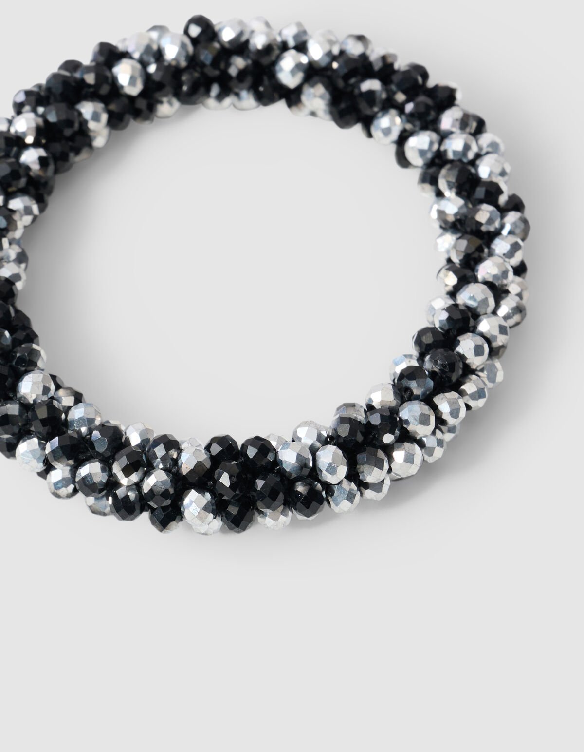 Beaded Haarelastiek Zwart/Zilver SHOEBY ACCESSOIRES